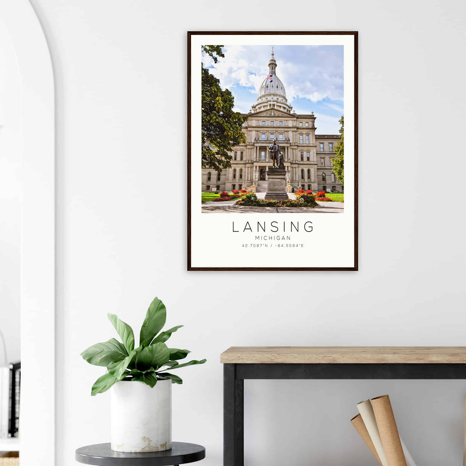 Deerfield Kansas Map Poster, Modern Home Decor Wall Art Print (Copy)