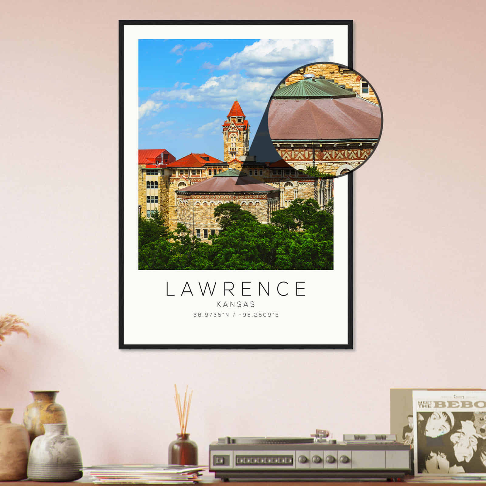 Deerfield Kansas Map Poster, Modern Home Decor Wall Art Print (Copy)