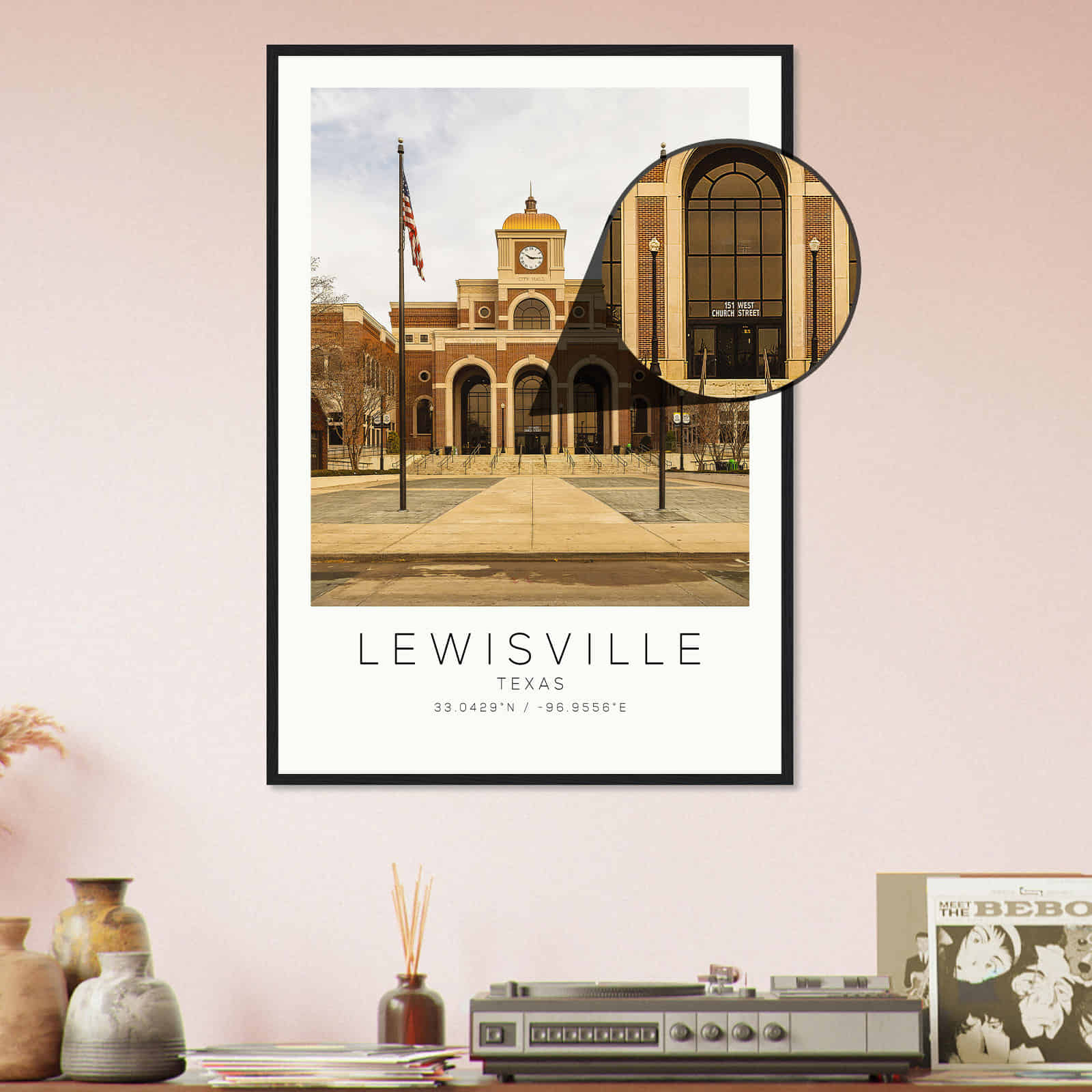 Deerfield Kansas Map Poster, Modern Home Decor Wall Art Print (Copy)