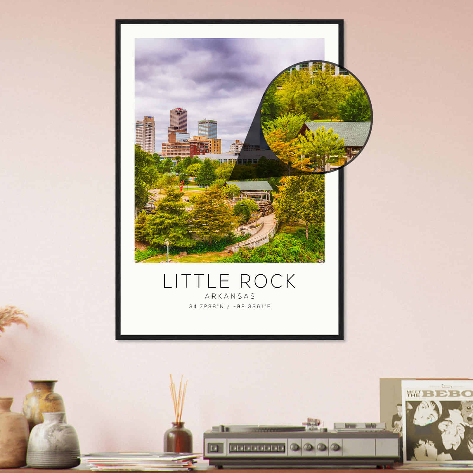 Deerfield Kansas Map Poster, Modern Home Decor Wall Art Print (Copy)