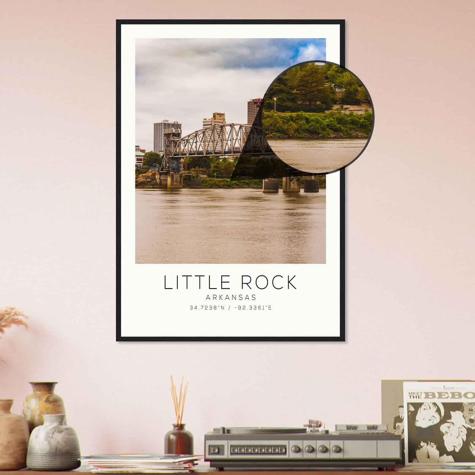 Deerfield Kansas Map Poster, Modern Home Decor Wall Art Print (Copy)