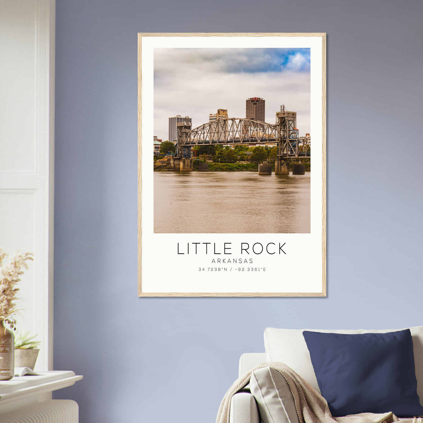 Deerfield Kansas Map Poster, Modern Home Decor Wall Art Print (Copy)