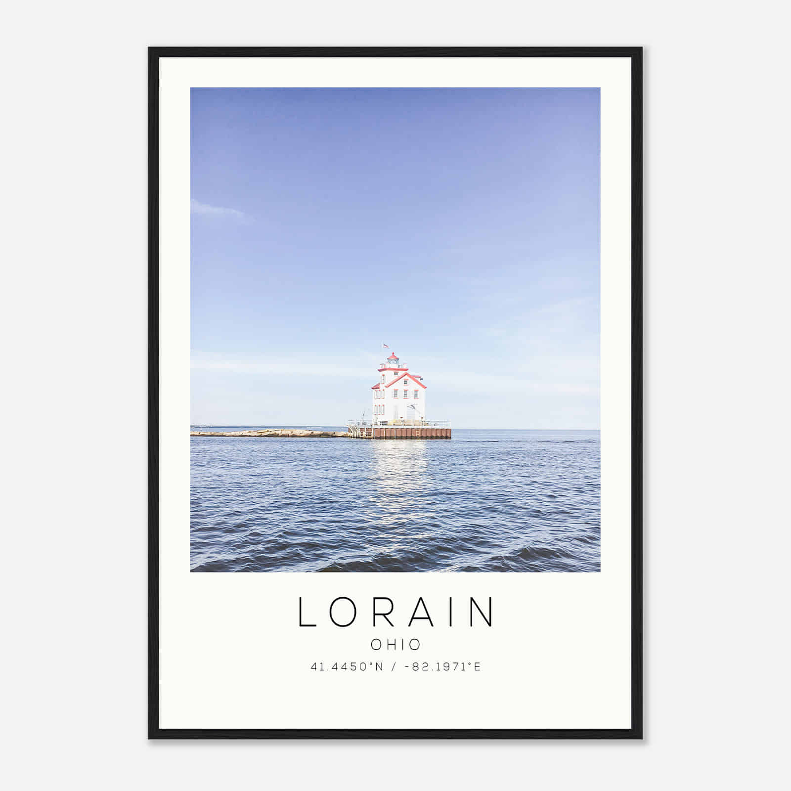 Lorain Ohio Photo Travel Poster, Lorain Travel Print, Minimalist Travel Print