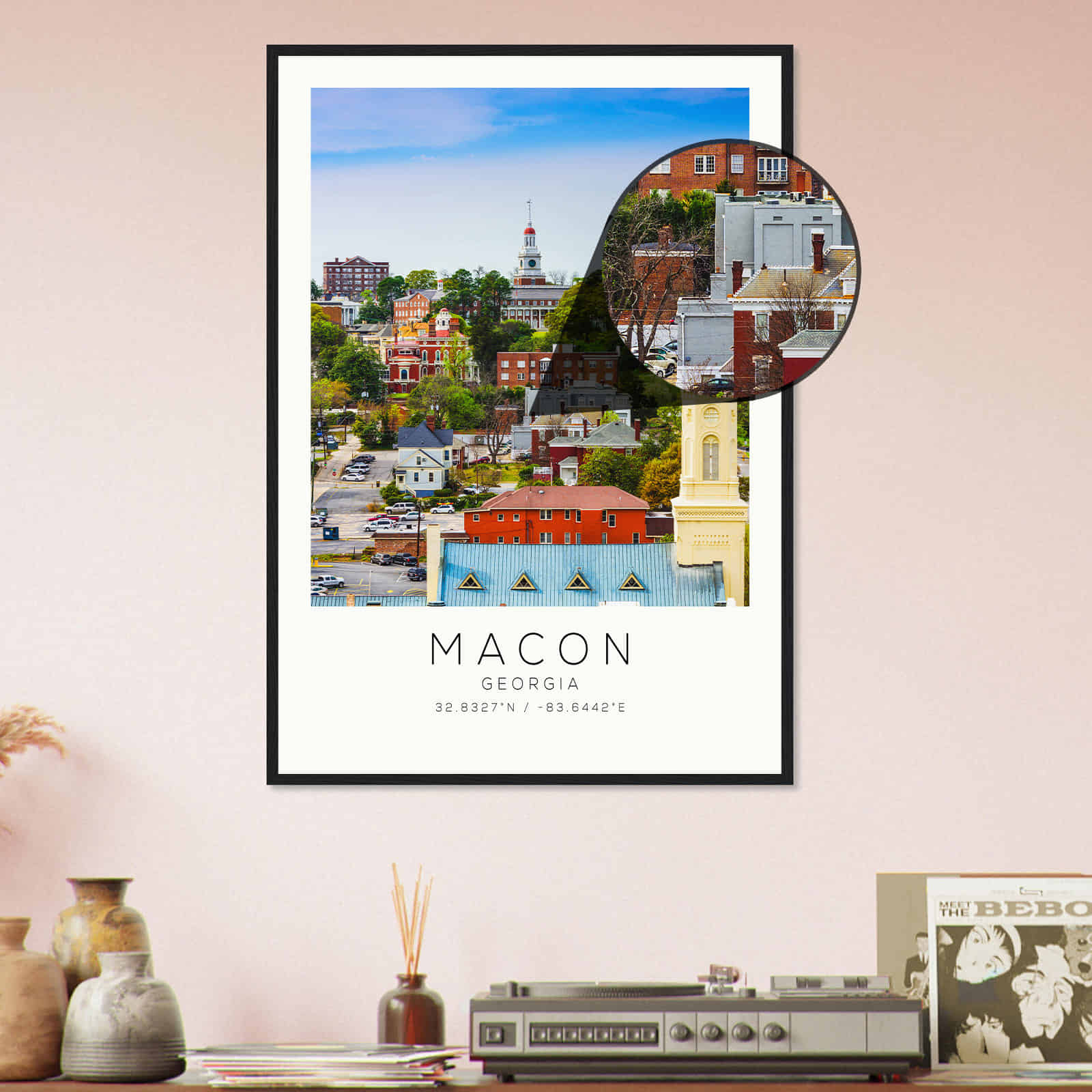 Deerfield Kansas Map Poster, Modern Home Decor Wall Art Print (Copy)