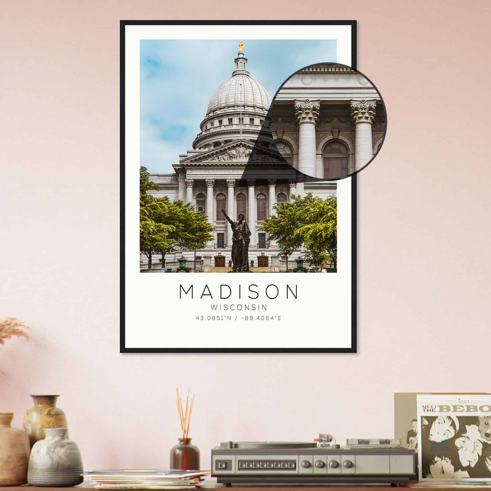 Deerfield Kansas Map Poster, Modern Home Decor Wall Art Print (Copy)