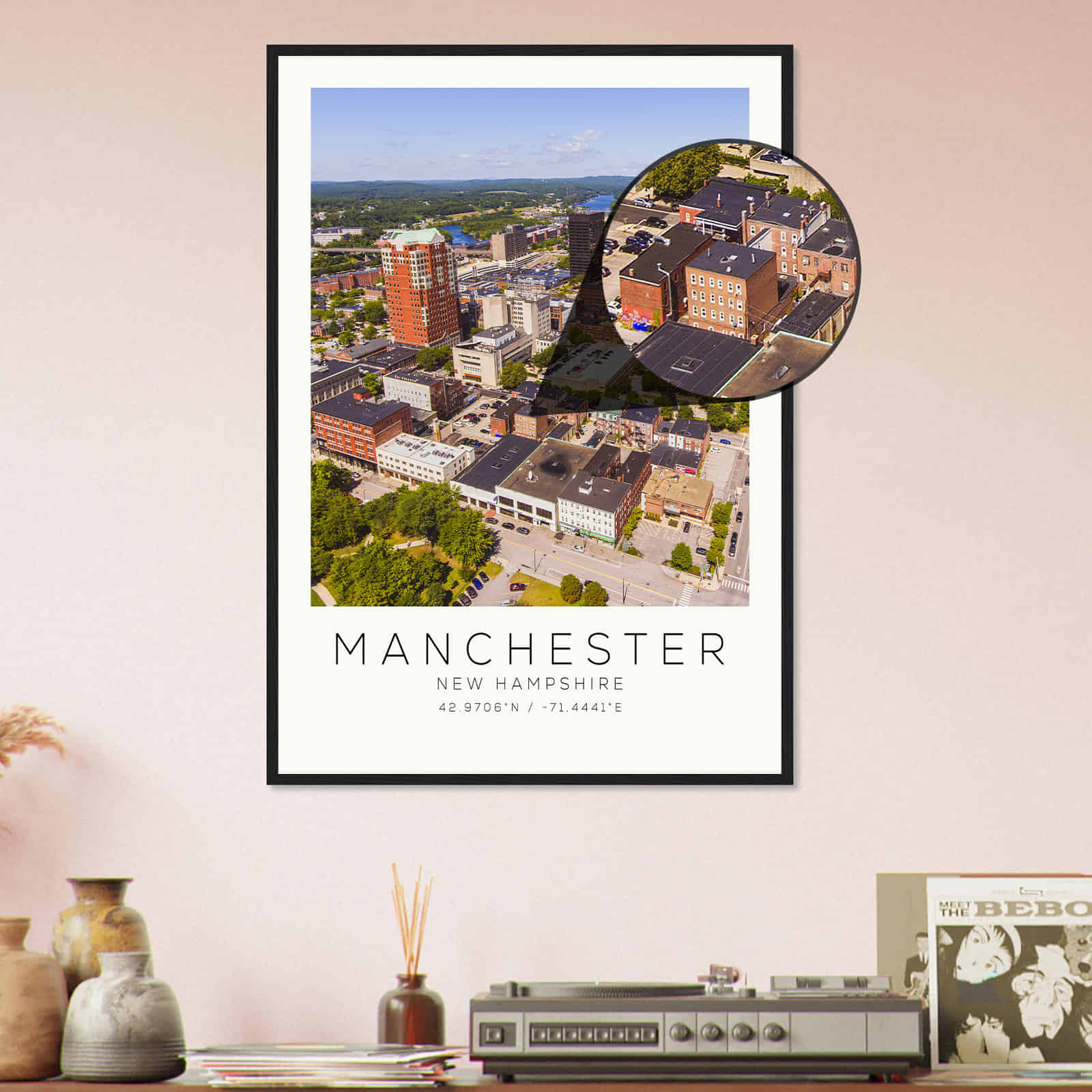 Deerfield Kansas Map Poster, Modern Home Decor Wall Art Print (Copy)