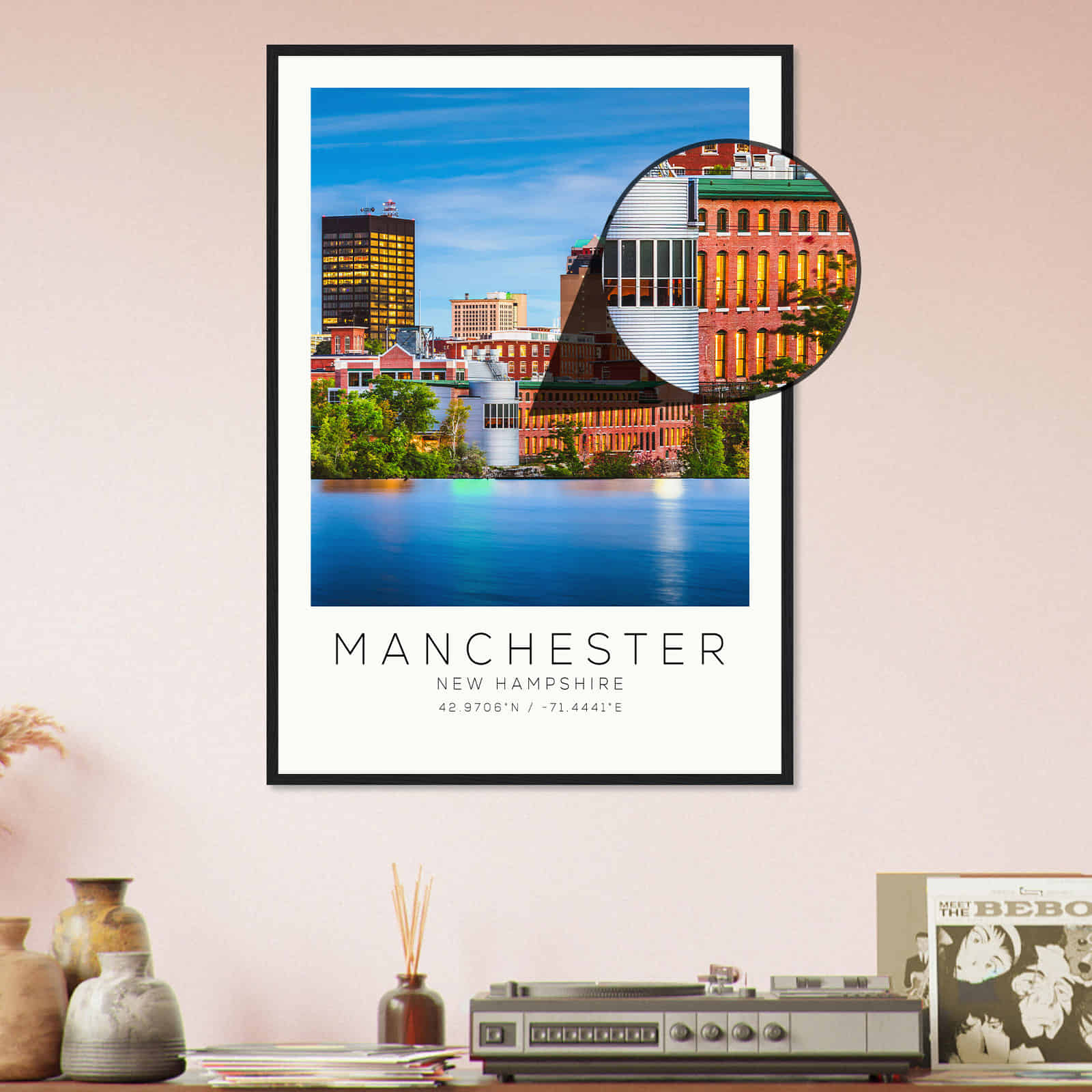 Deerfield Kansas Map Poster, Modern Home Decor Wall Art Print (Copy)