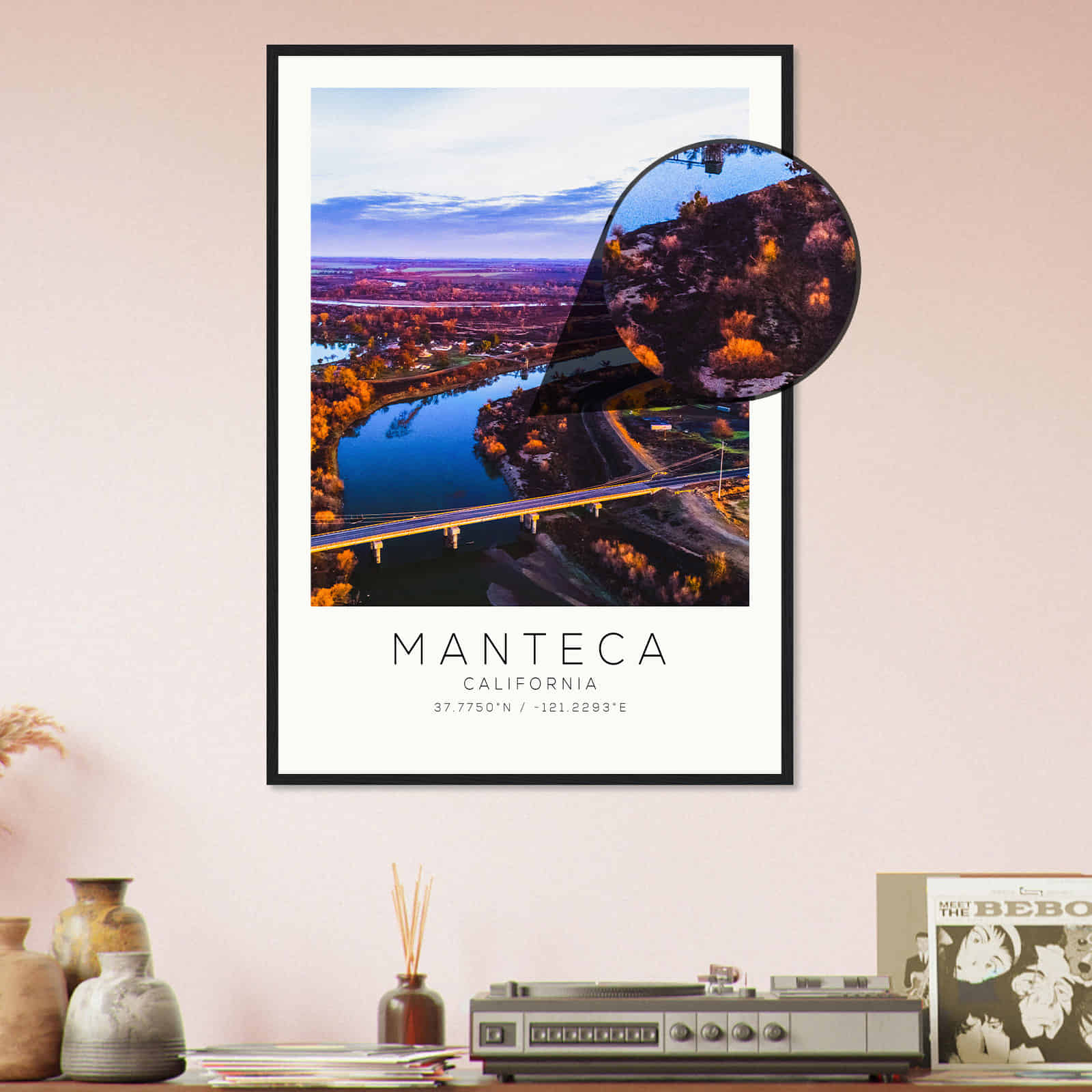 Deerfield Kansas Map Poster, Modern Home Decor Wall Art Print (Copy)