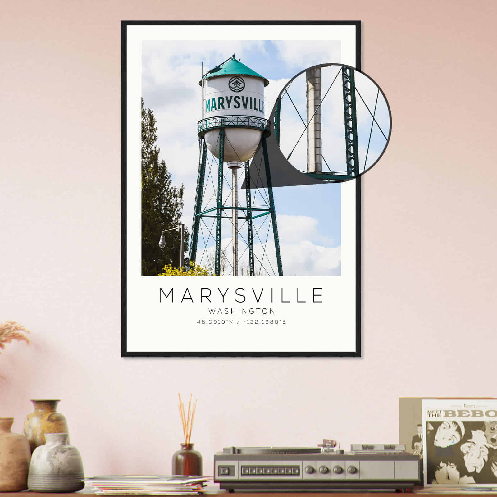 Deerfield Kansas Map Poster, Modern Home Decor Wall Art Print (Copy)