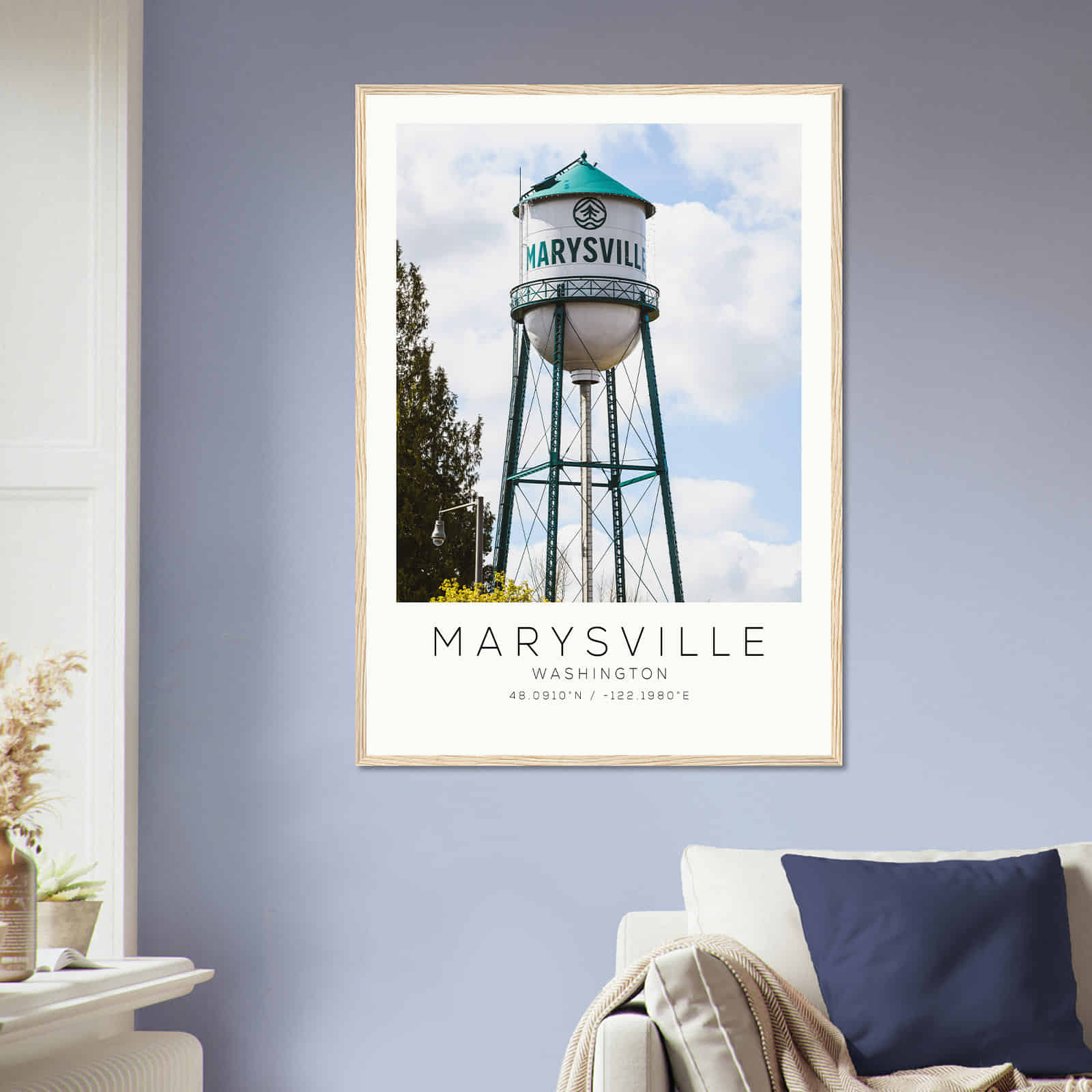 Deerfield Kansas Map Poster, Modern Home Decor Wall Art Print (Copy)