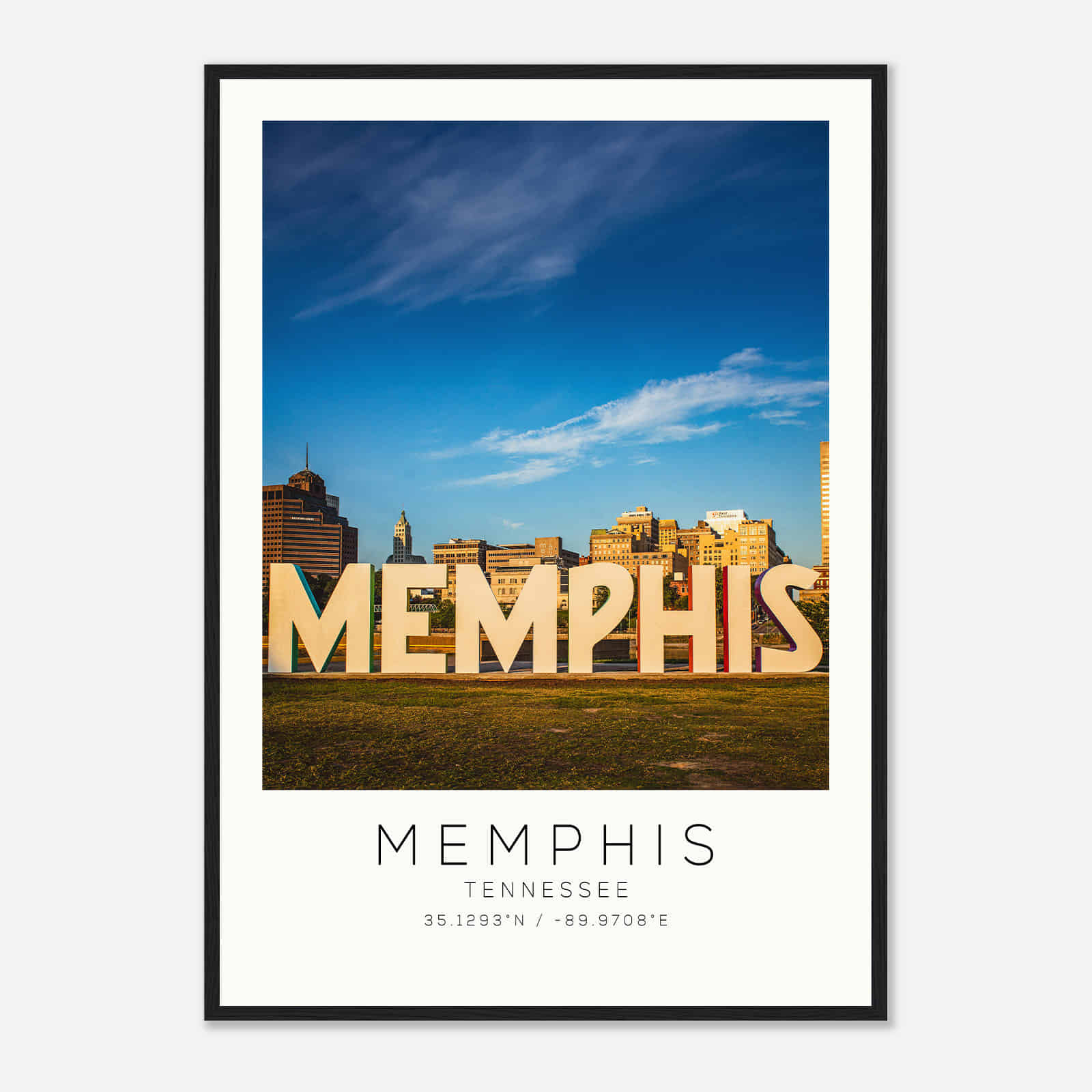 Memphis Tennessee Photo Travel Poster, Memphis Travel Print, Minimalist Travel Print DS1