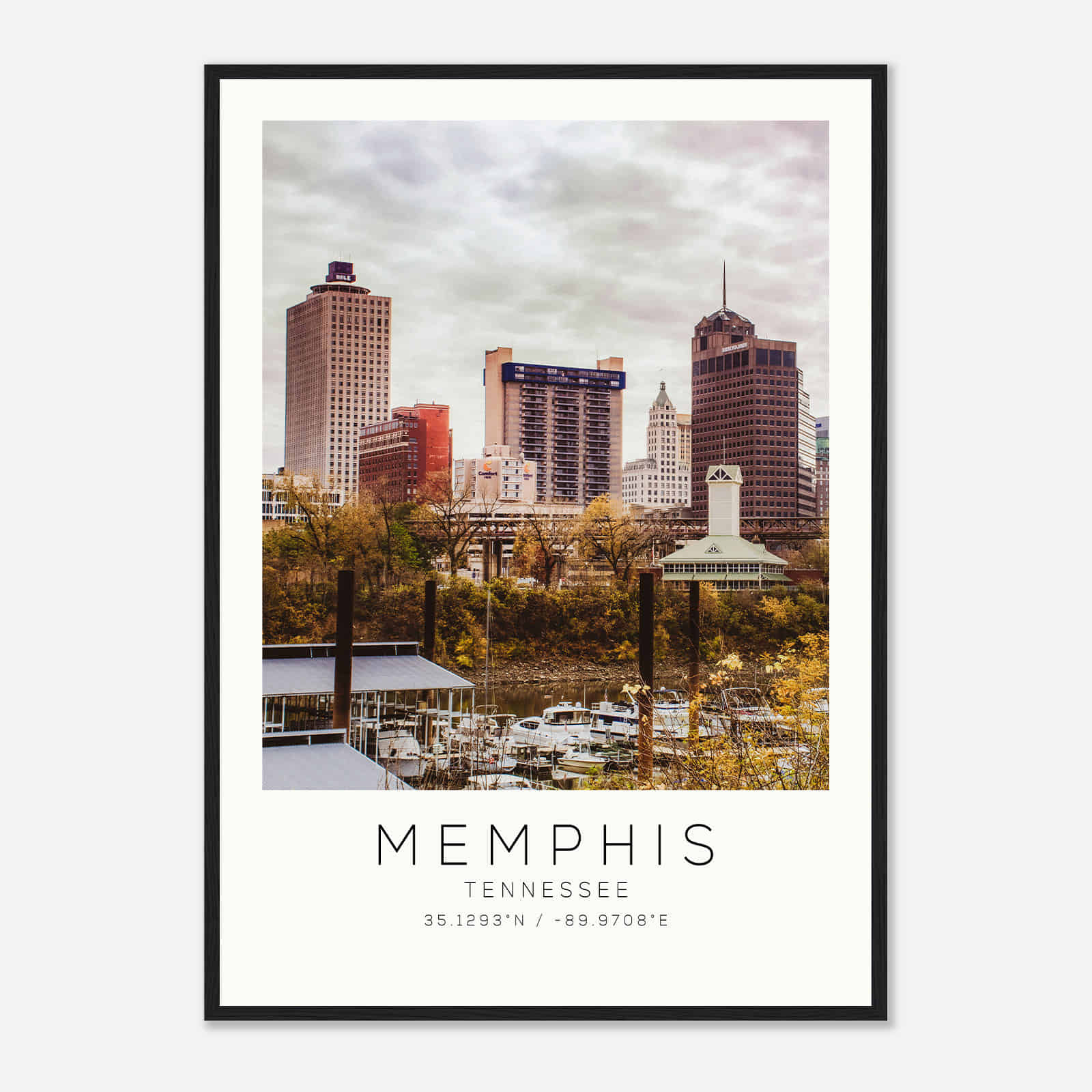 Memphis Tennessee Photo Travel Poster, Memphis Travel Print, Minimalist Travel Print DS3