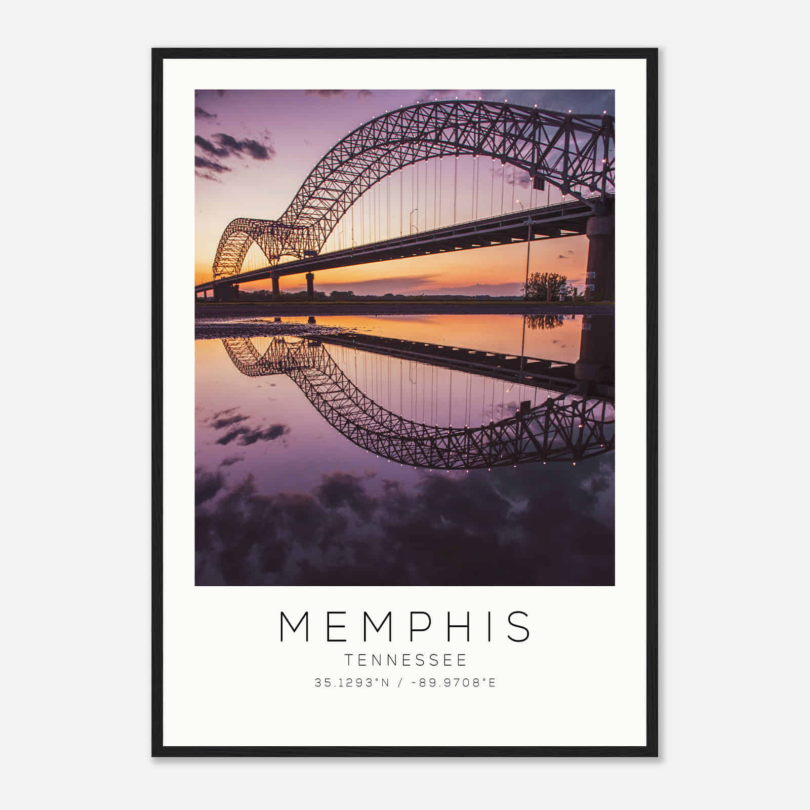 Memphis Tennessee Photo Travel Poster, Memphis Travel Print, Minimalist Travel Print DS4