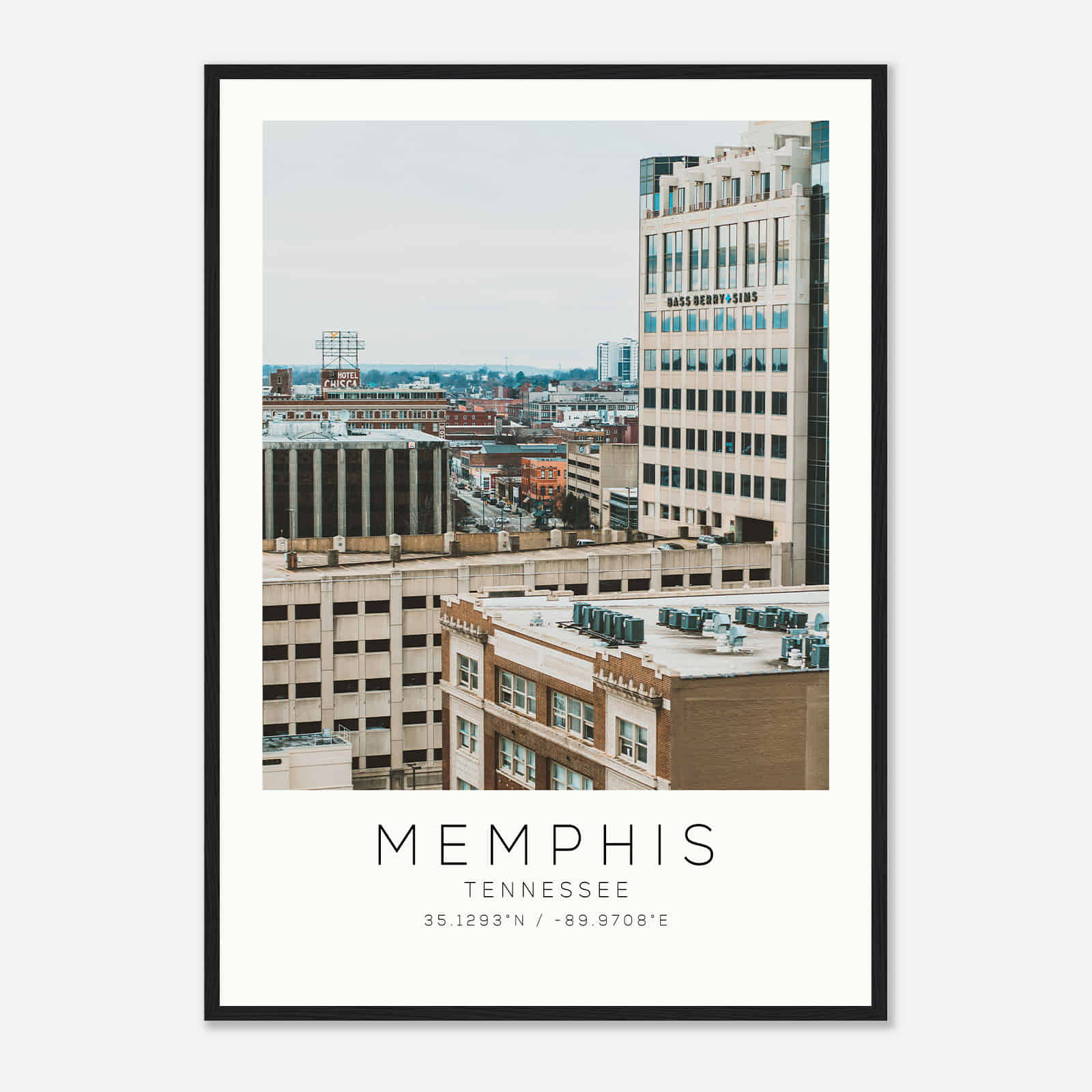 Memphis Tennessee Photo Travel Poster, Memphis Travel Print, Minimalist Travel Print DS5