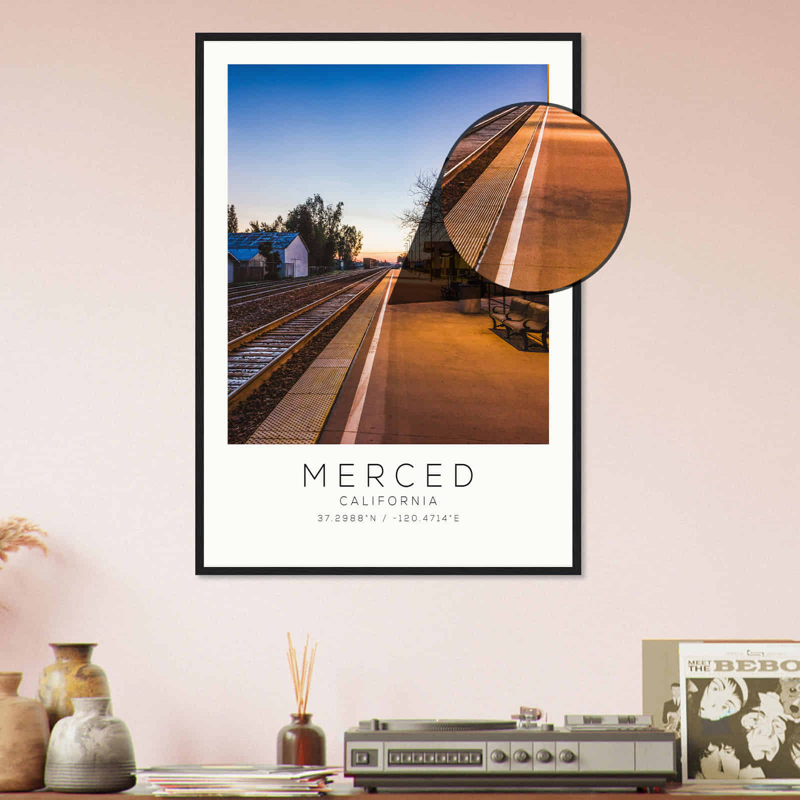 Deerfield Kansas Map Poster, Modern Home Decor Wall Art Print (Copy)
