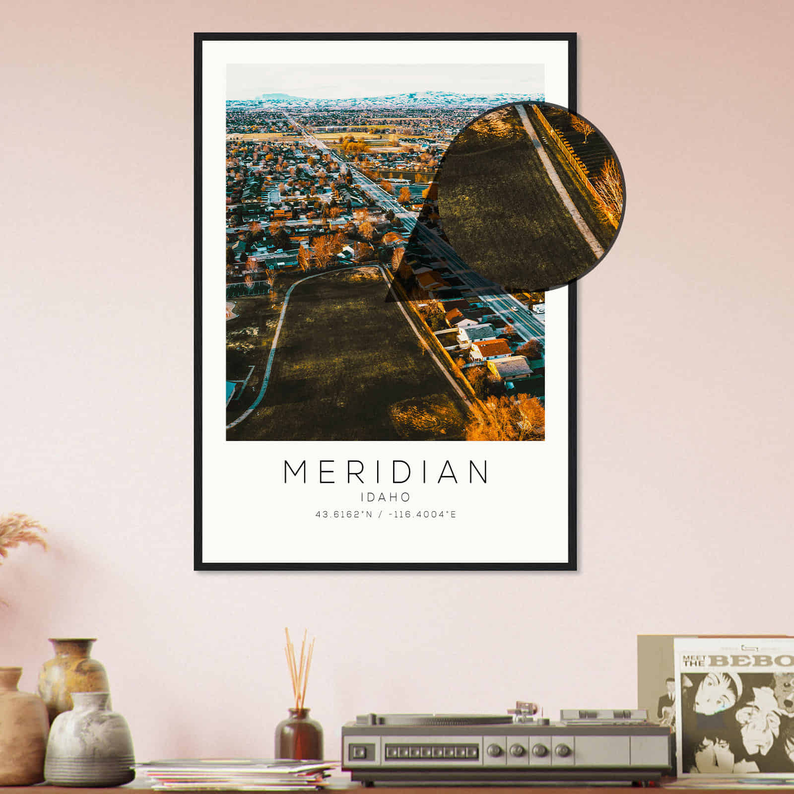 Deerfield Kansas Map Poster, Modern Home Decor Wall Art Print (Copy)