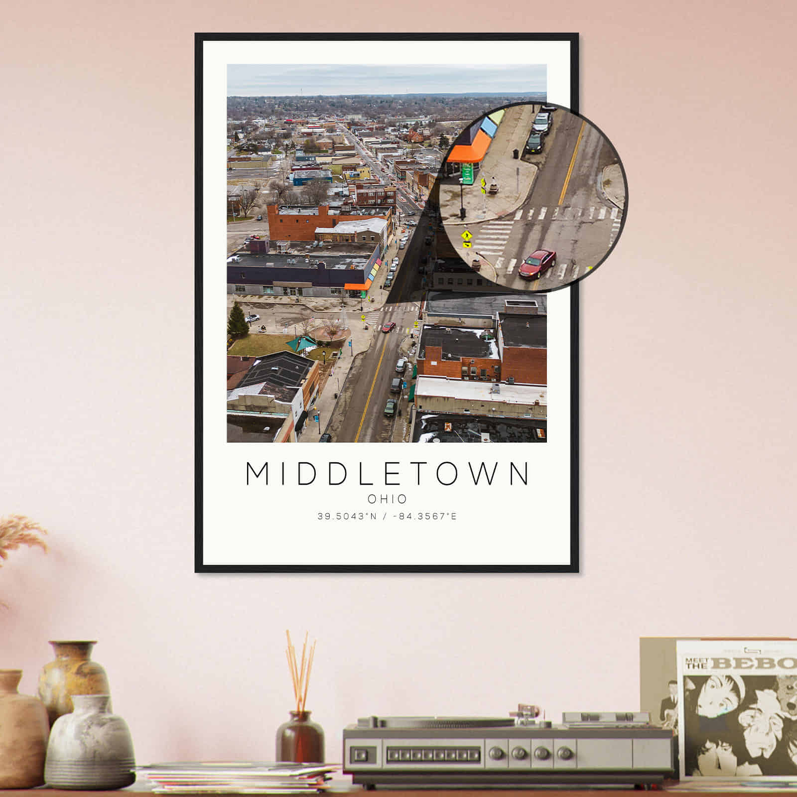 Deerfield Kansas Map Poster, Modern Home Decor Wall Art Print (Copy)