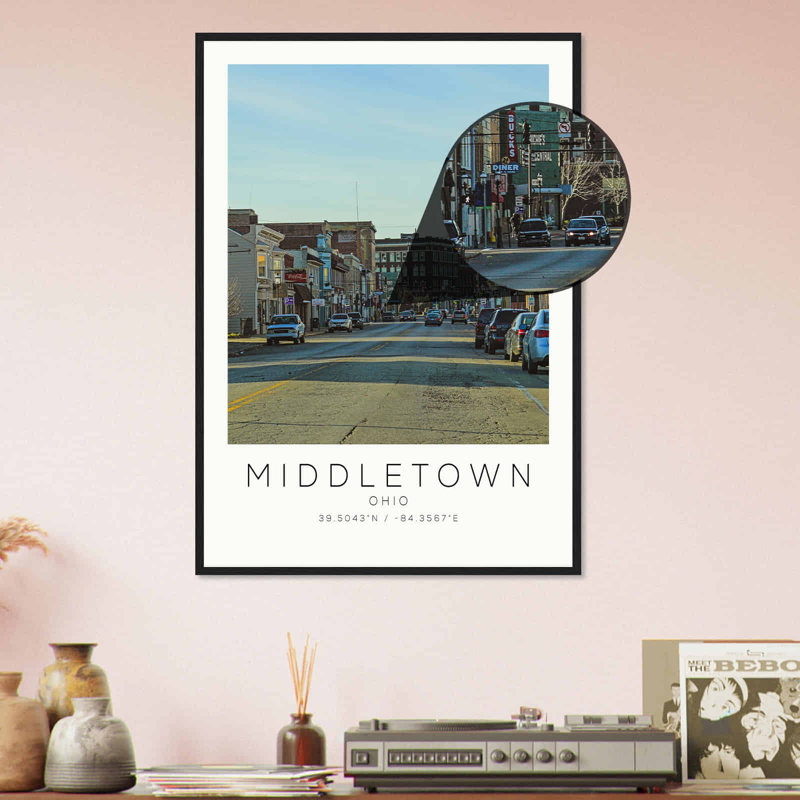 Deerfield Kansas Map Poster, Modern Home Decor Wall Art Print (Copy)