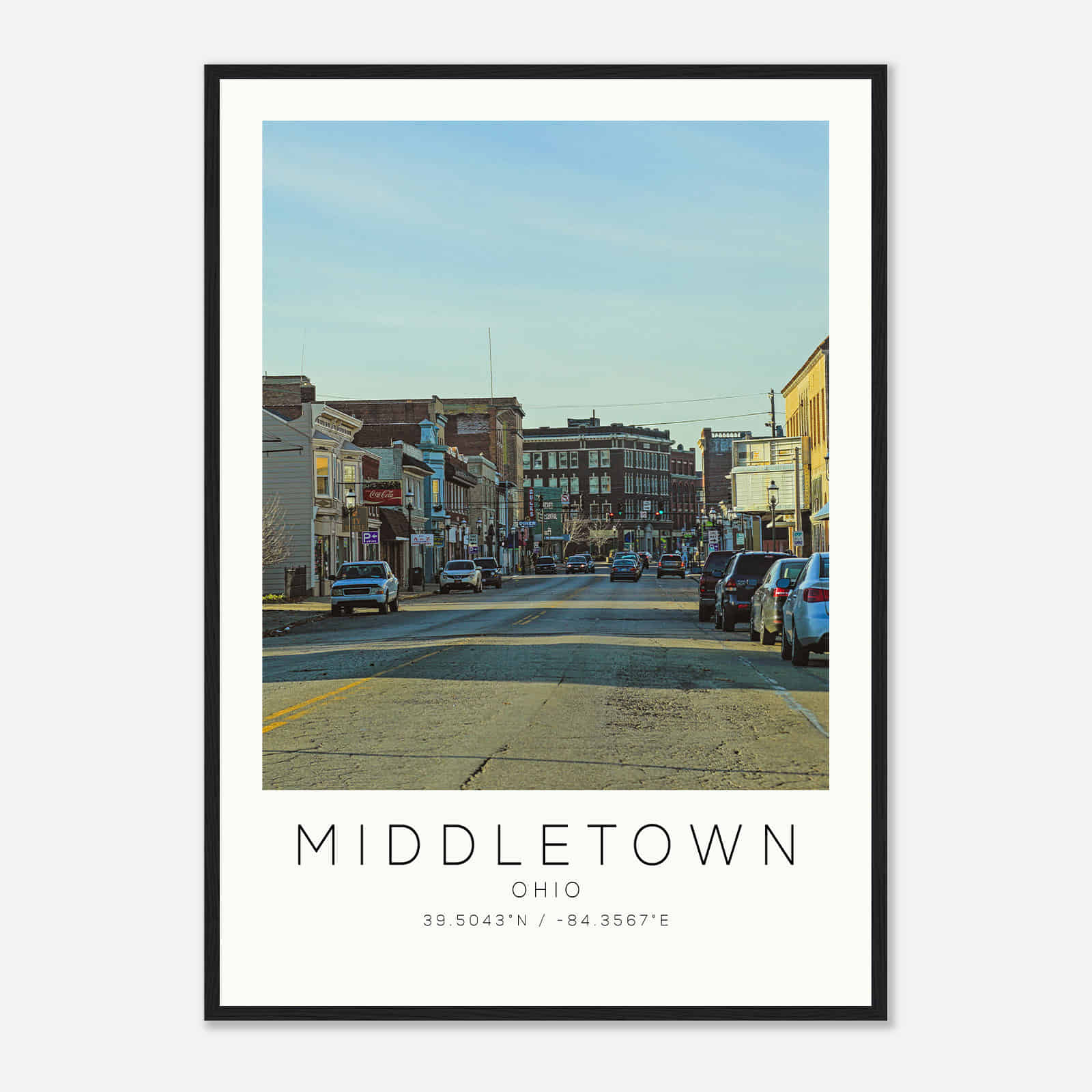 Middletown Ohio Photo Travel Poster, Middletown Travel Print, Minimalist Travel Print