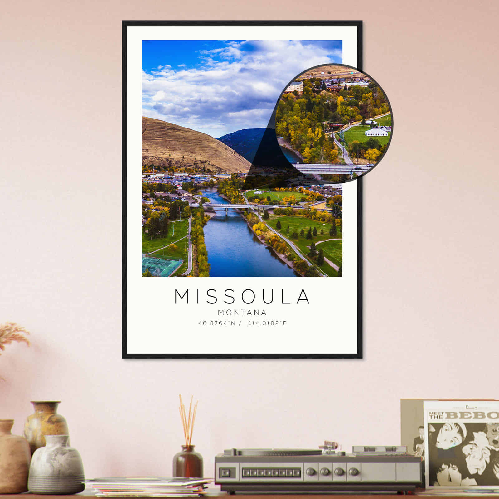 Deerfield Kansas Map Poster, Modern Home Decor Wall Art Print (Copy)