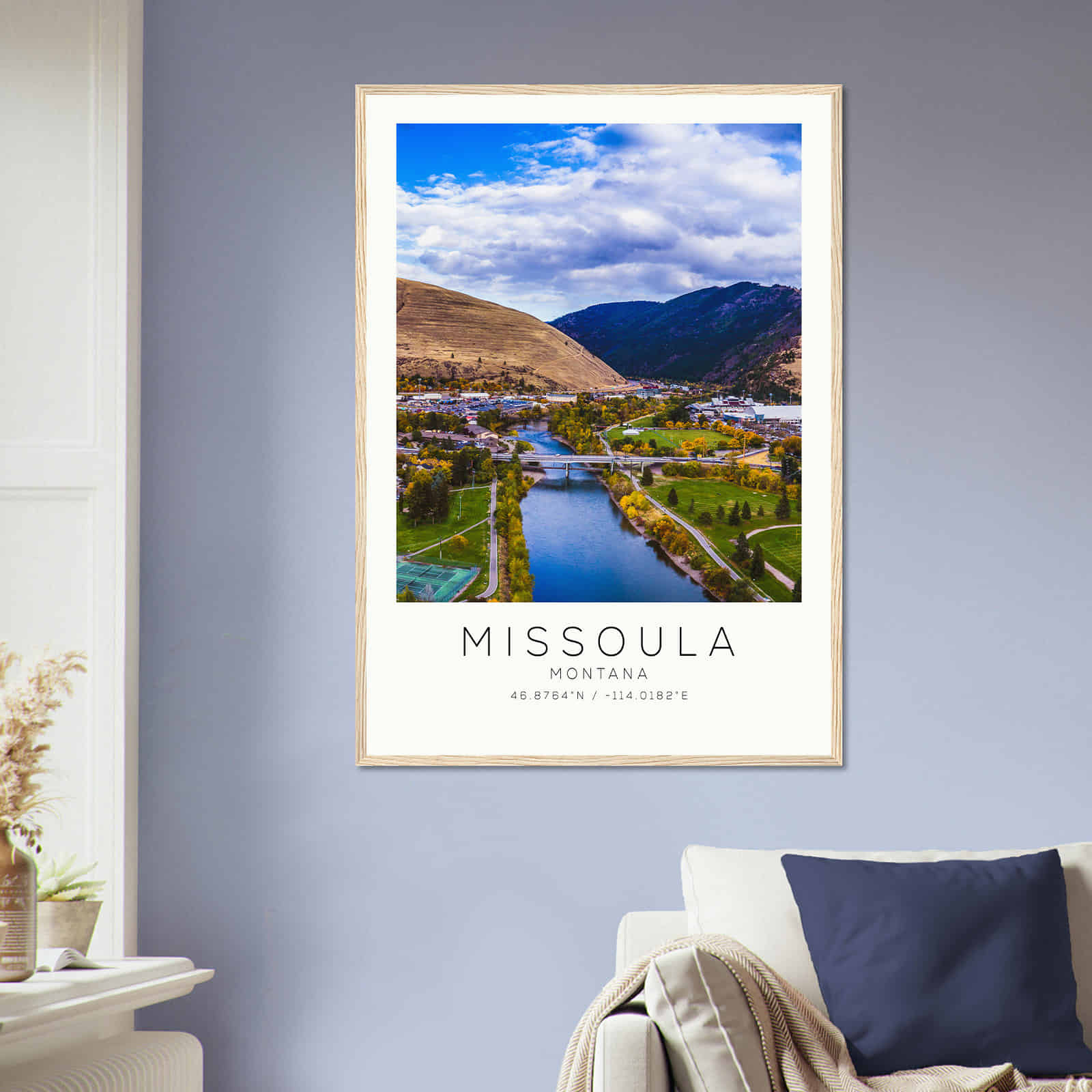 Deerfield Kansas Map Poster, Modern Home Decor Wall Art Print (Copy)