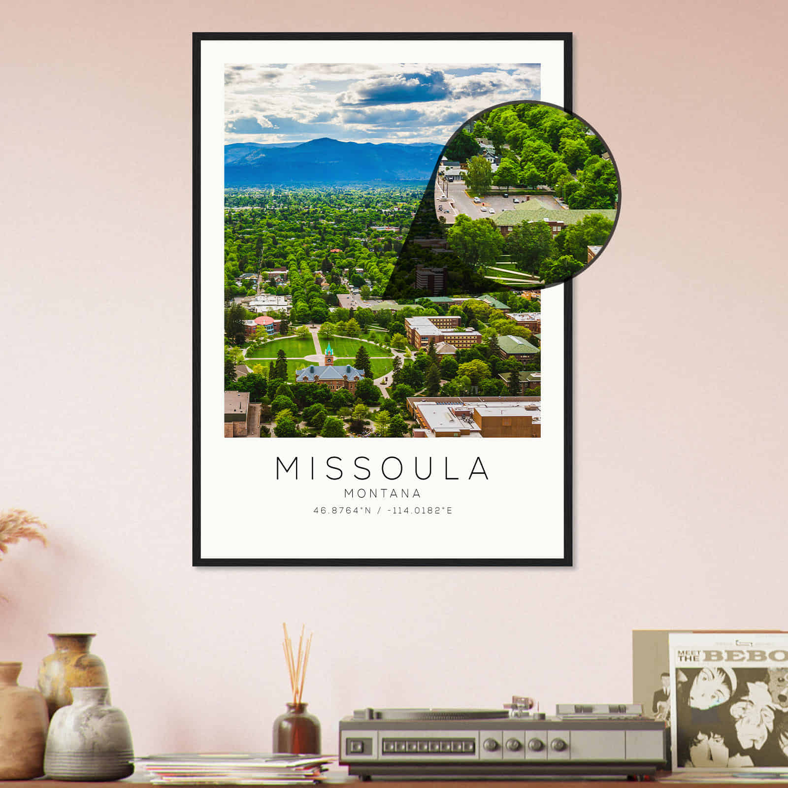 Deerfield Kansas Map Poster, Modern Home Decor Wall Art Print (Copy)