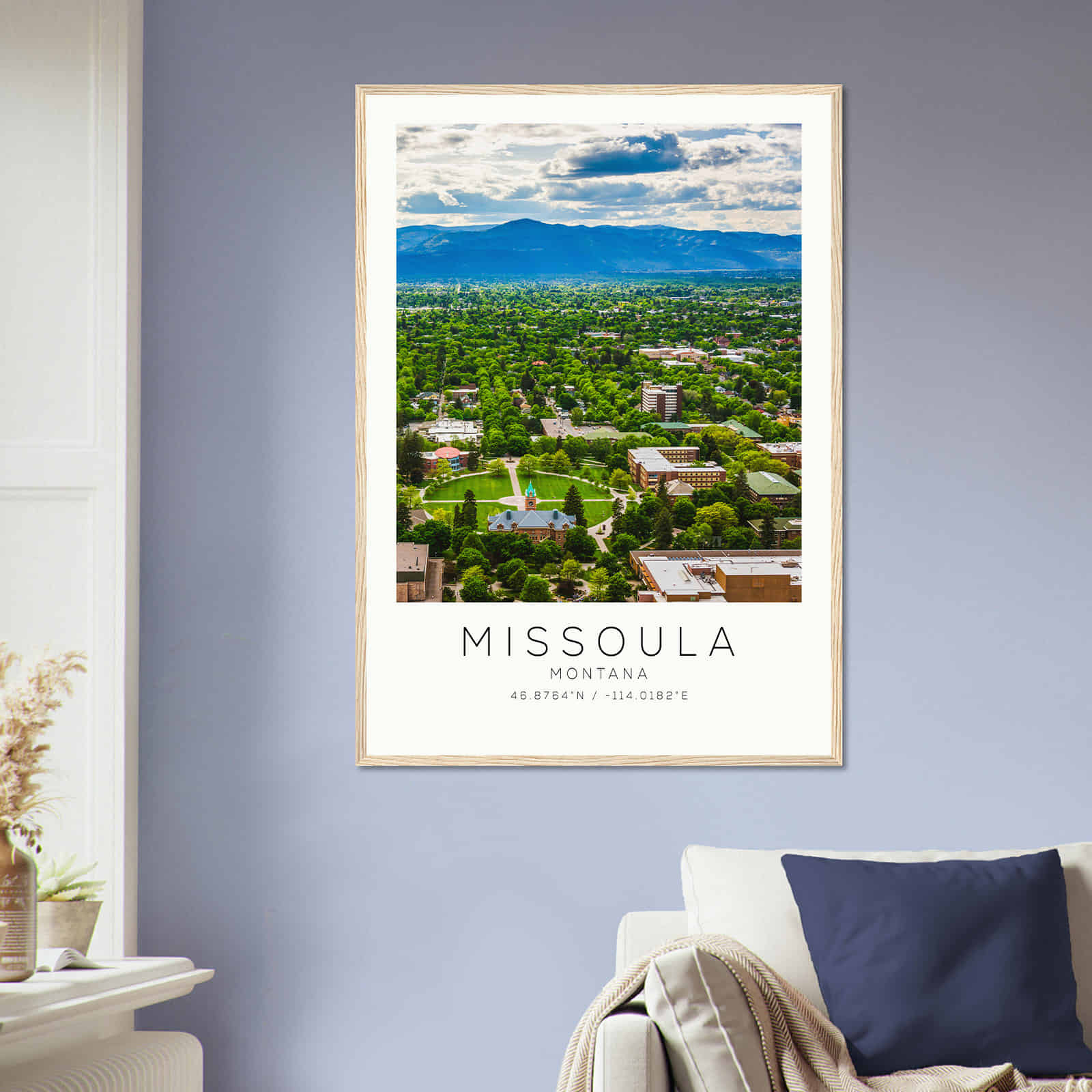 Deerfield Kansas Map Poster, Modern Home Decor Wall Art Print (Copy)