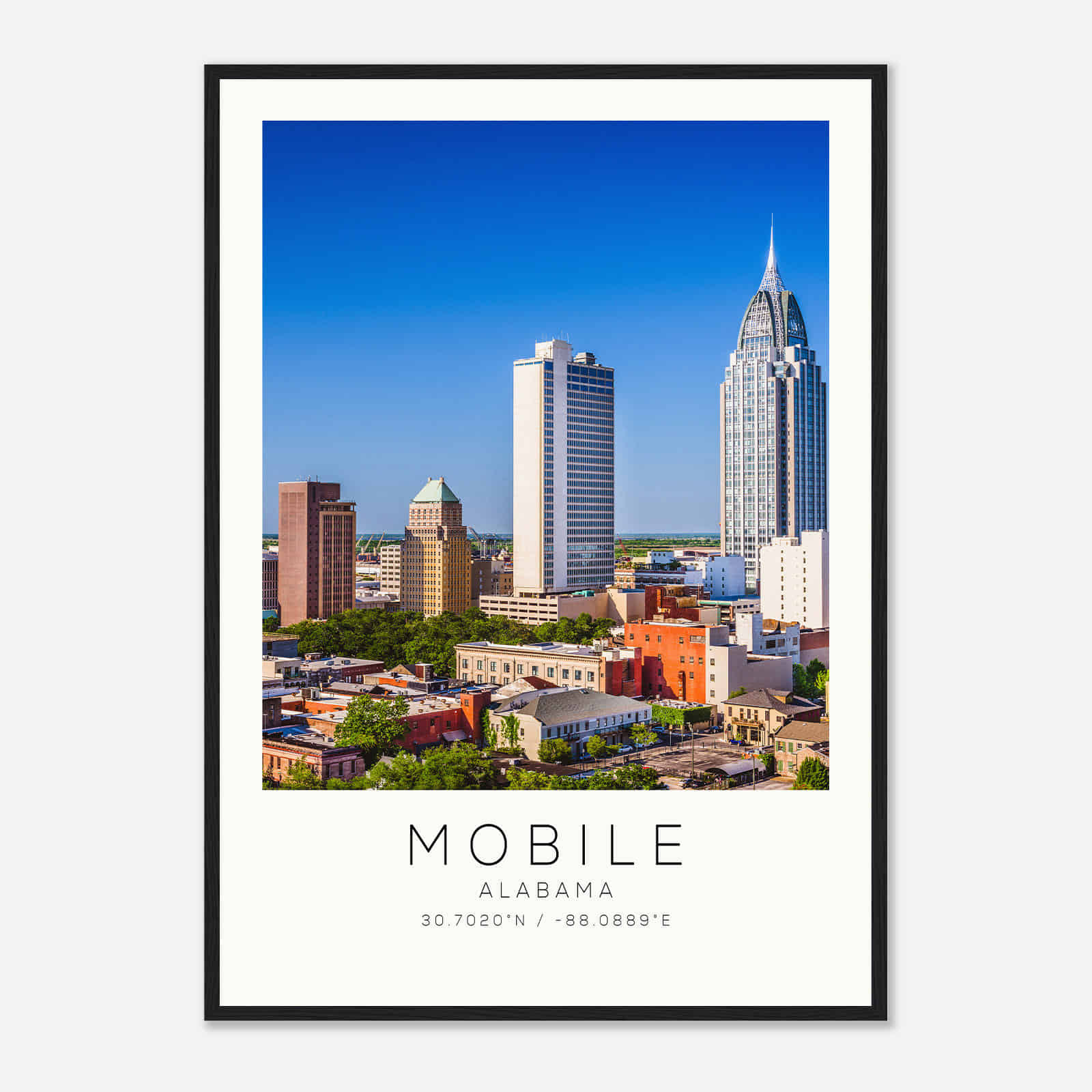 Mobile Alabama Photo Travel Poster, Mobile Travel Print, Minimalist Travel Print DS1