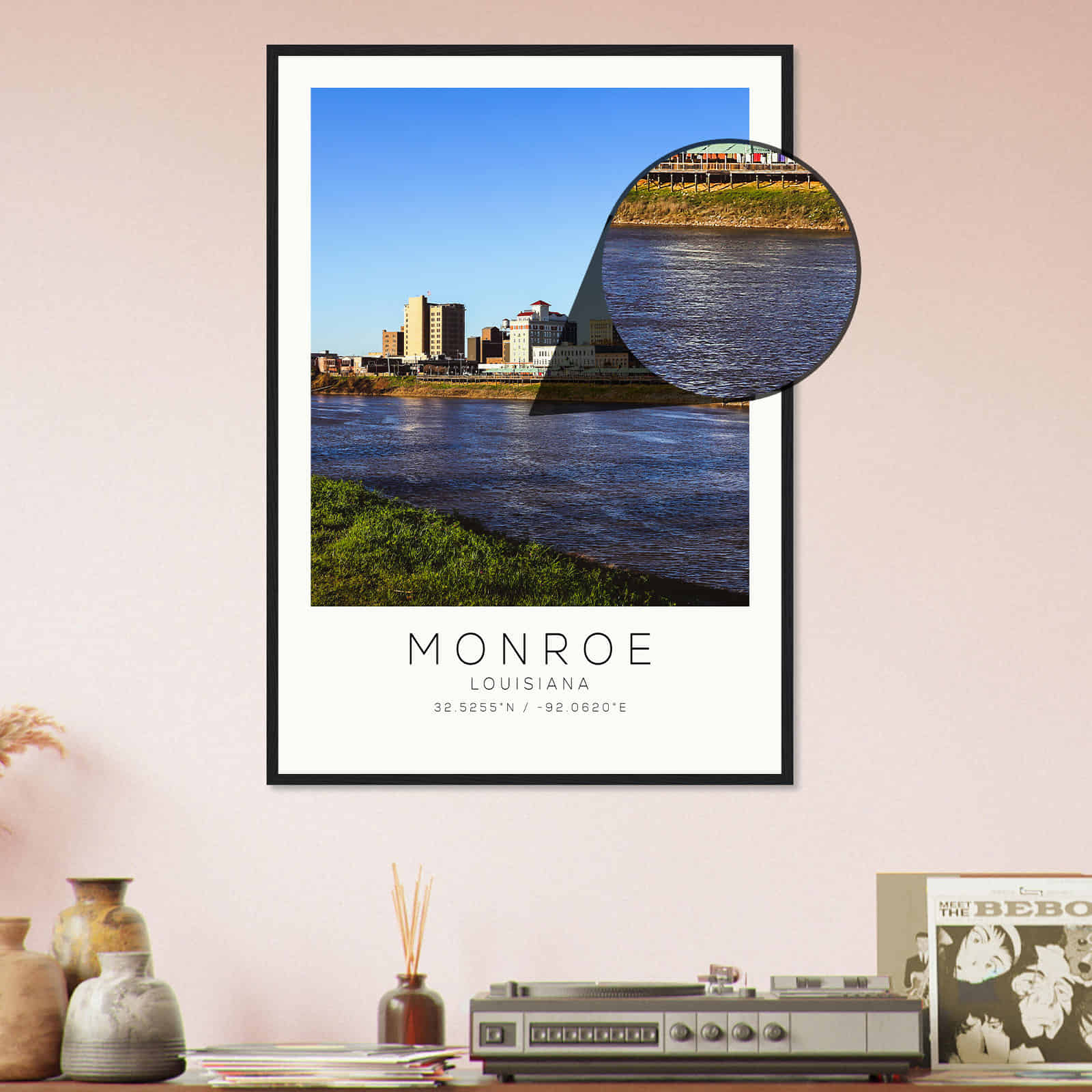 Deerfield Kansas Map Poster, Modern Home Decor Wall Art Print (Copy)