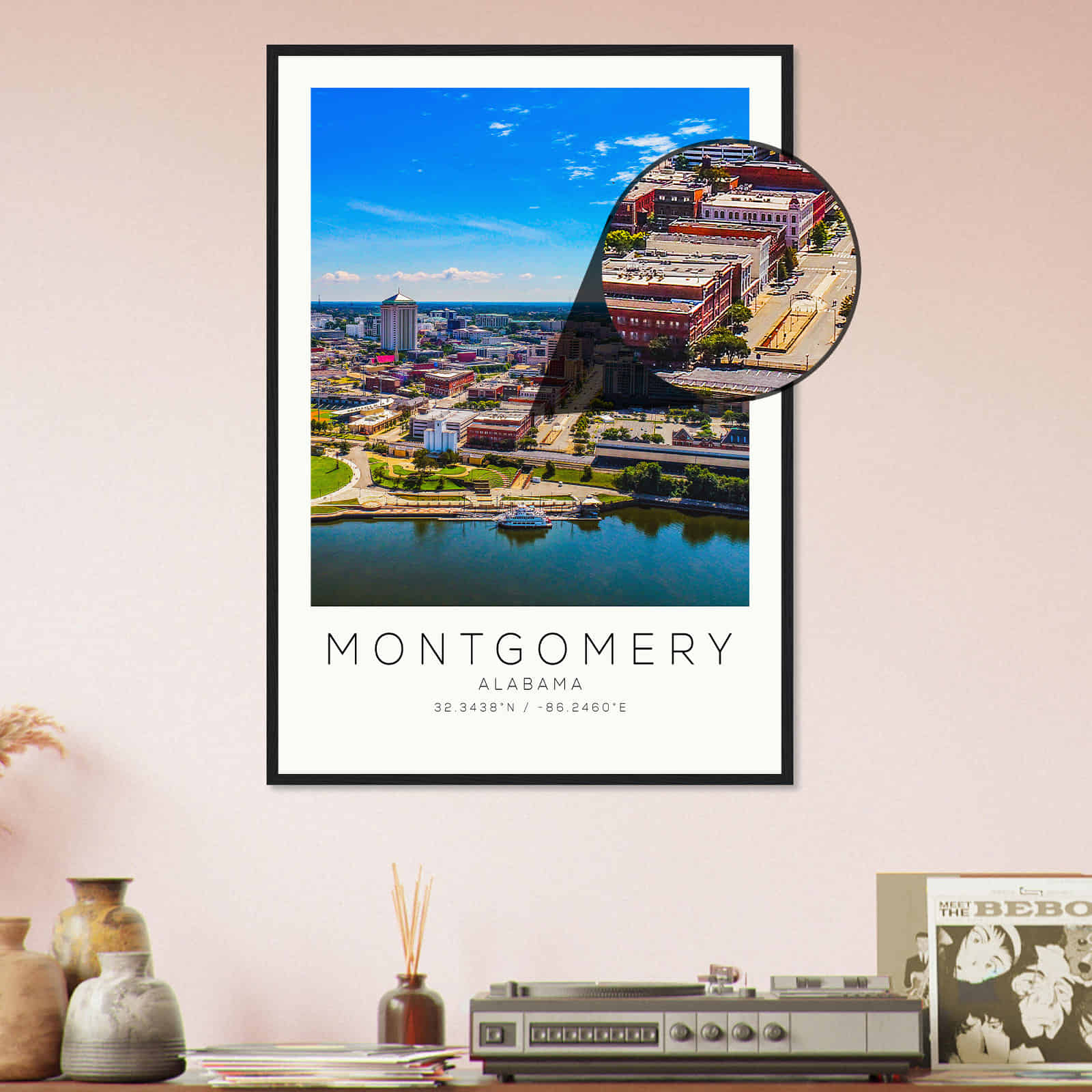 Deerfield Kansas Map Poster, Modern Home Decor Wall Art Print (Copy)