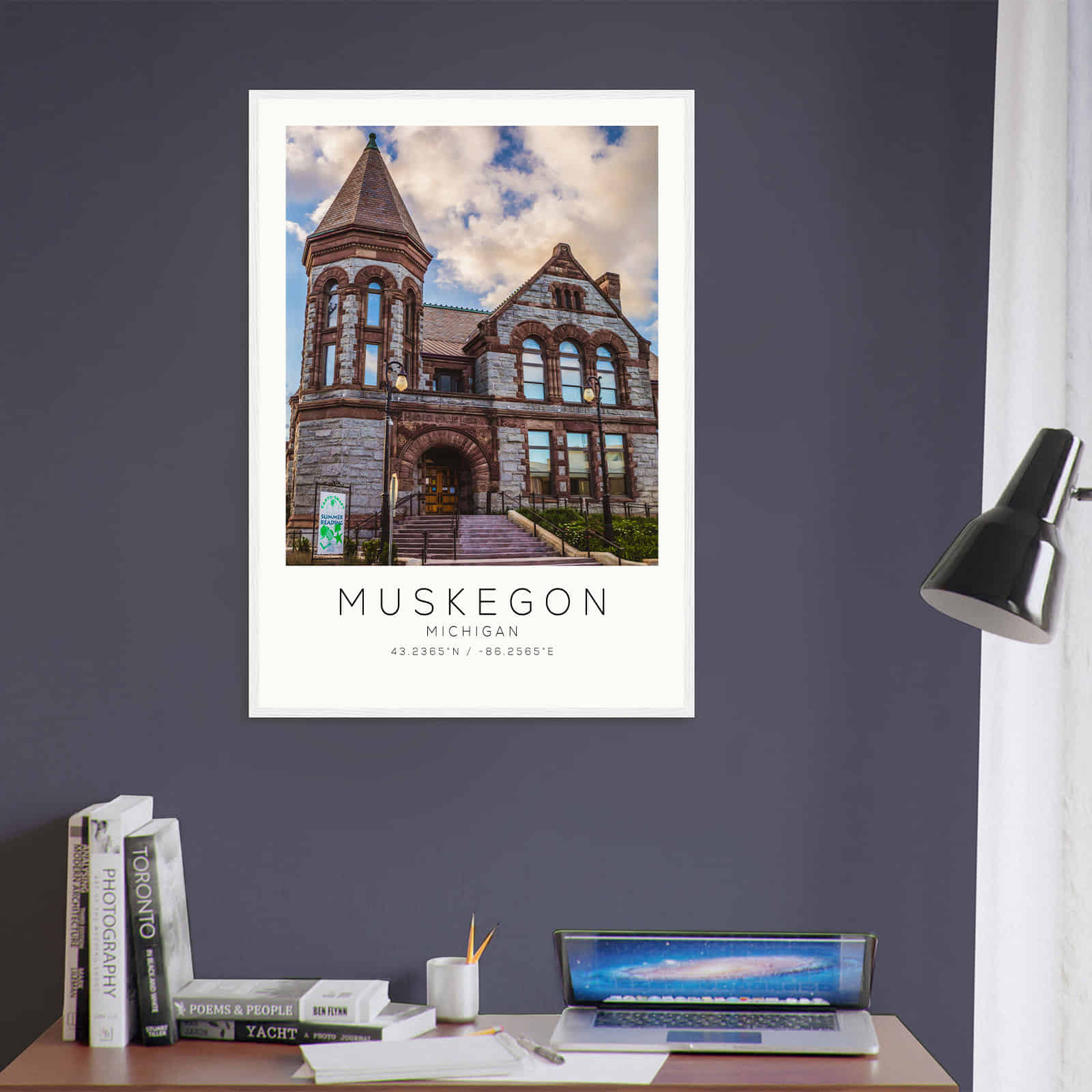 Deerfield Kansas Map Poster, Modern Home Decor Wall Art Print (Copy)