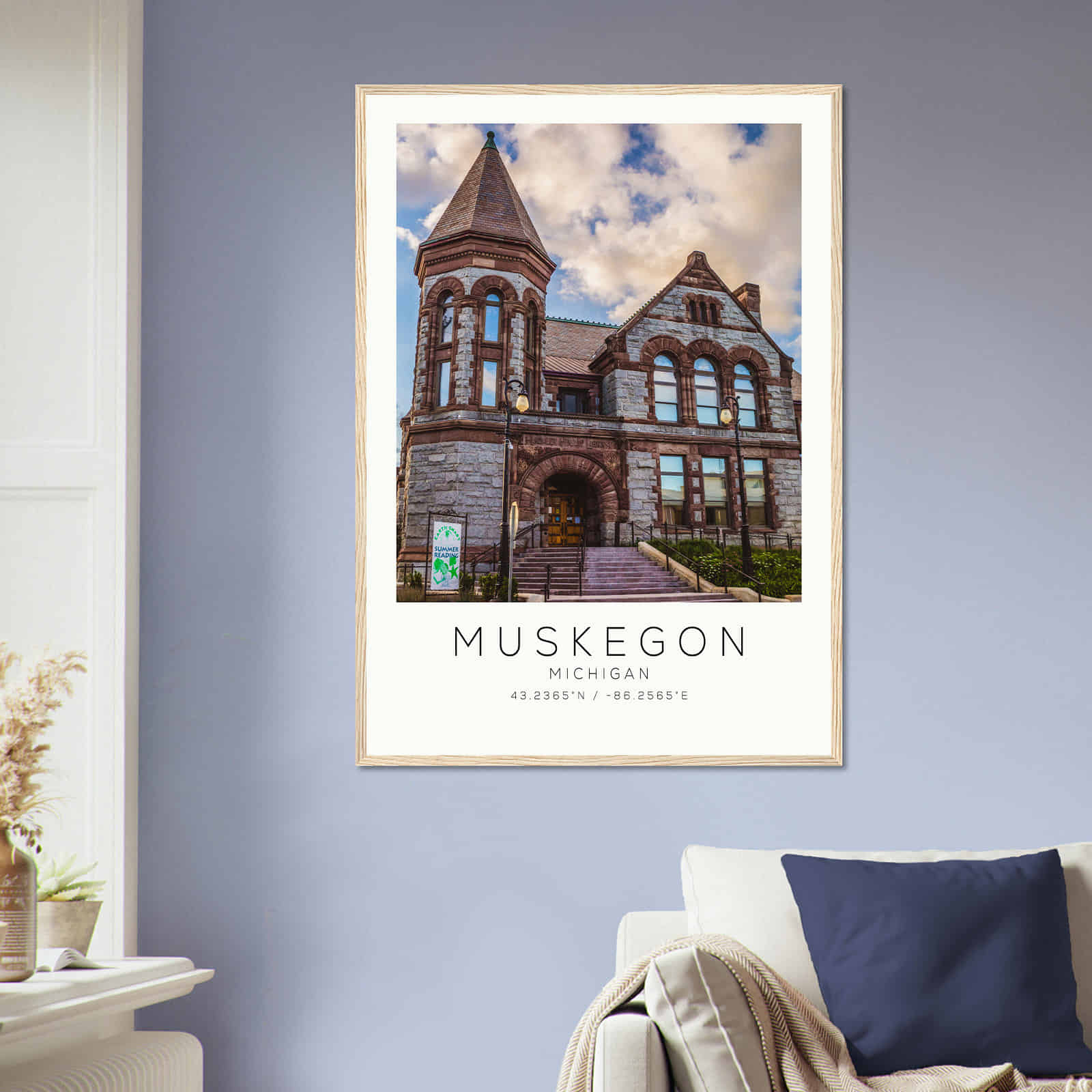 Deerfield Kansas Map Poster, Modern Home Decor Wall Art Print (Copy)