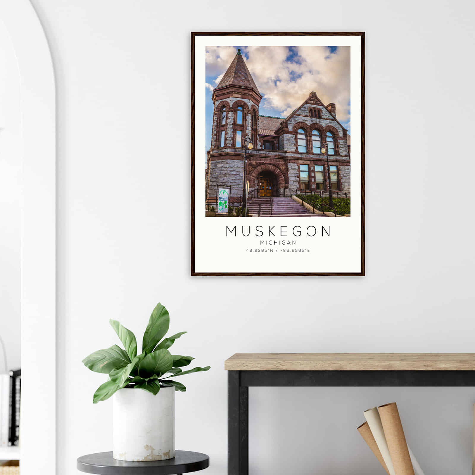 Deerfield Kansas Map Poster, Modern Home Decor Wall Art Print (Copy)