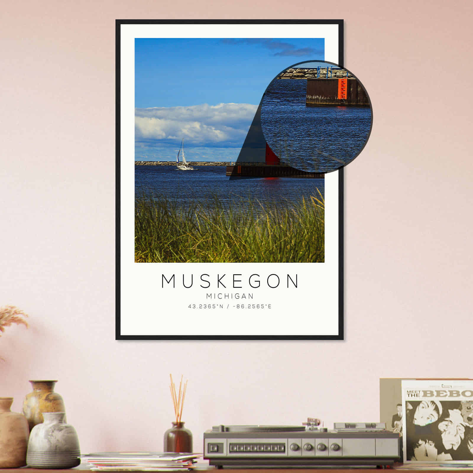 Deerfield Kansas Map Poster, Modern Home Decor Wall Art Print (Copy)