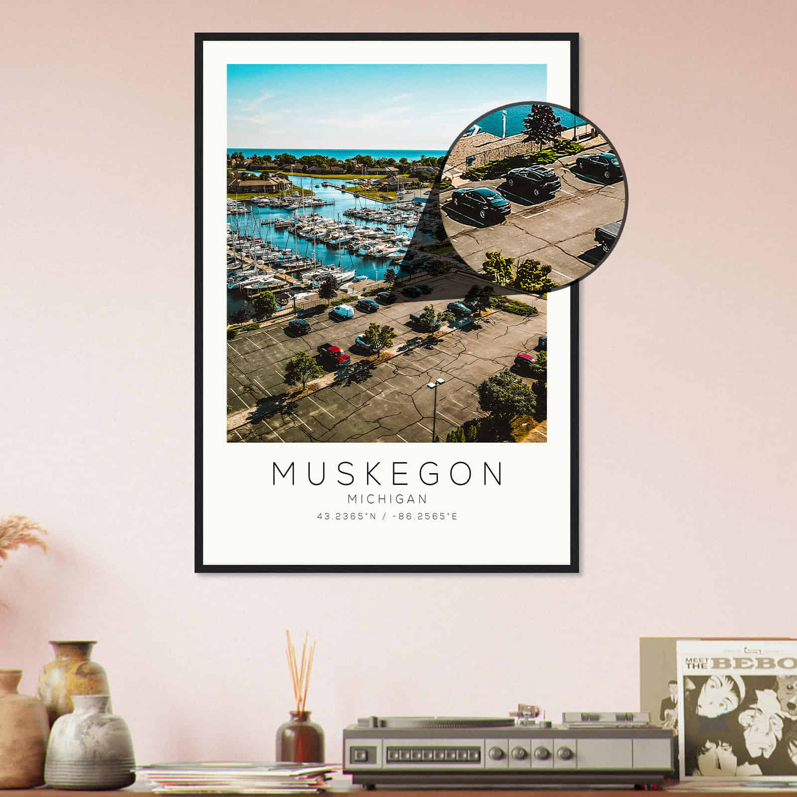 Deerfield Kansas Map Poster, Modern Home Decor Wall Art Print (Copy)