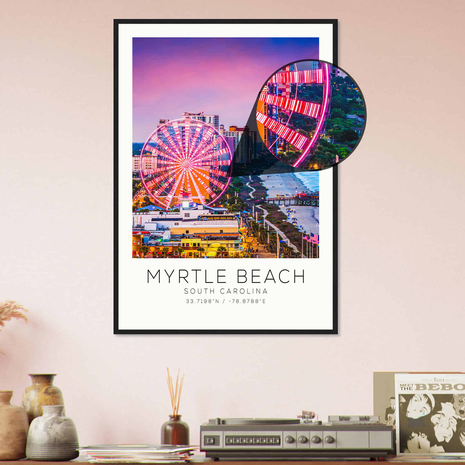 Deerfield Kansas Map Poster, Modern Home Decor Wall Art Print (Copy)