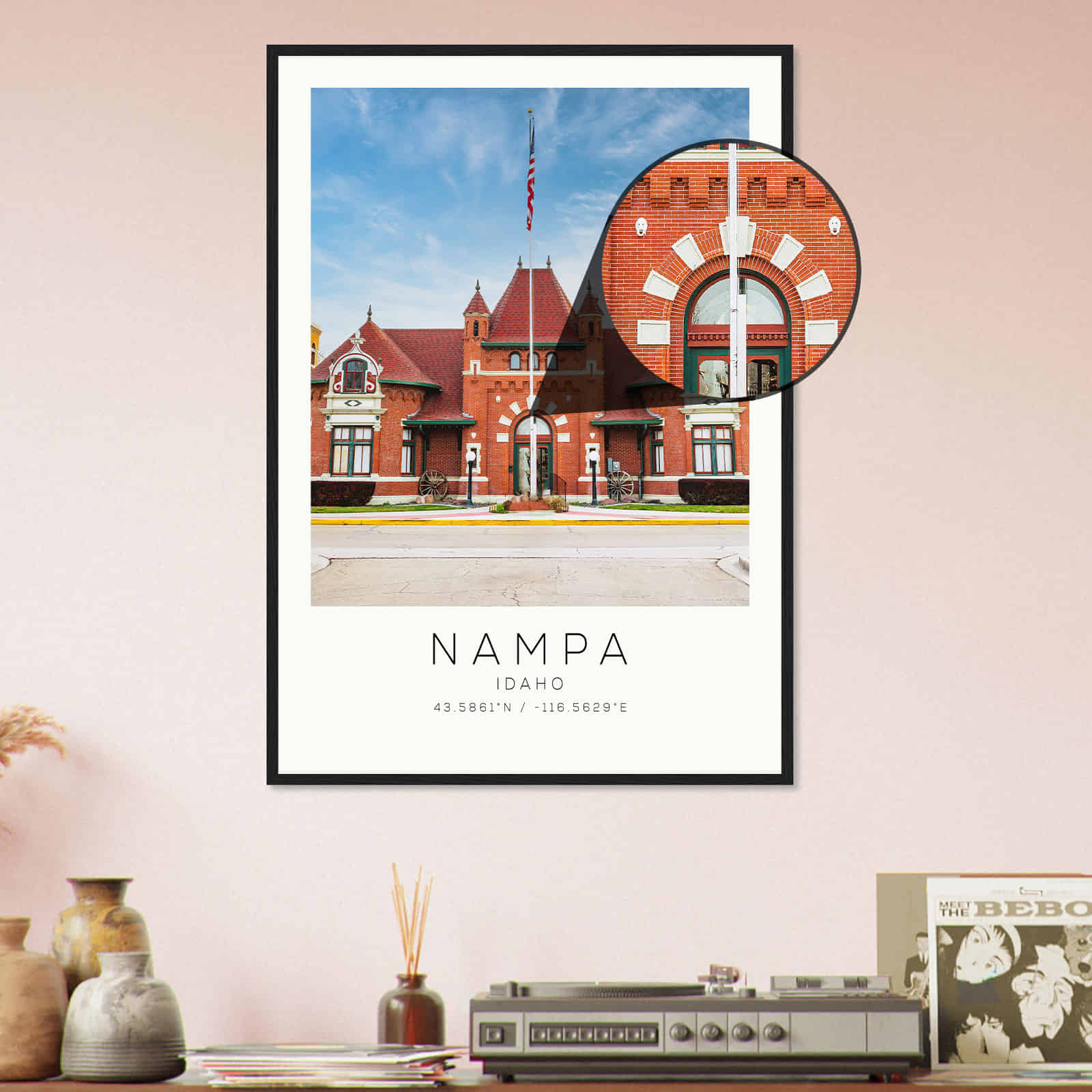 Deerfield Kansas Map Poster, Modern Home Decor Wall Art Print (Copy)