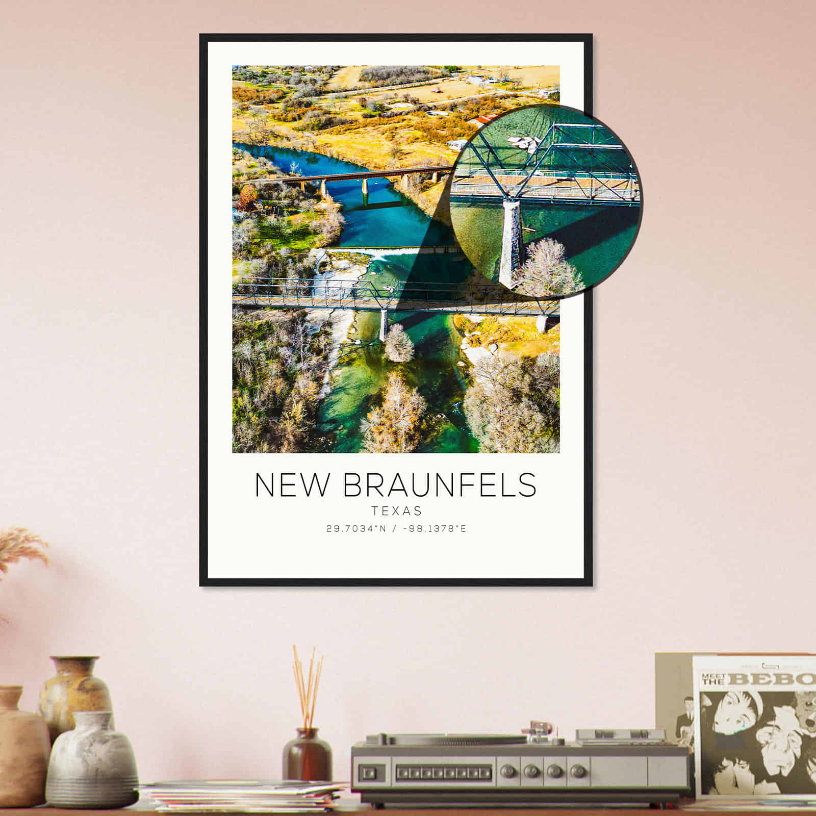 Deerfield Kansas Map Poster, Modern Home Decor Wall Art Print (Copy)