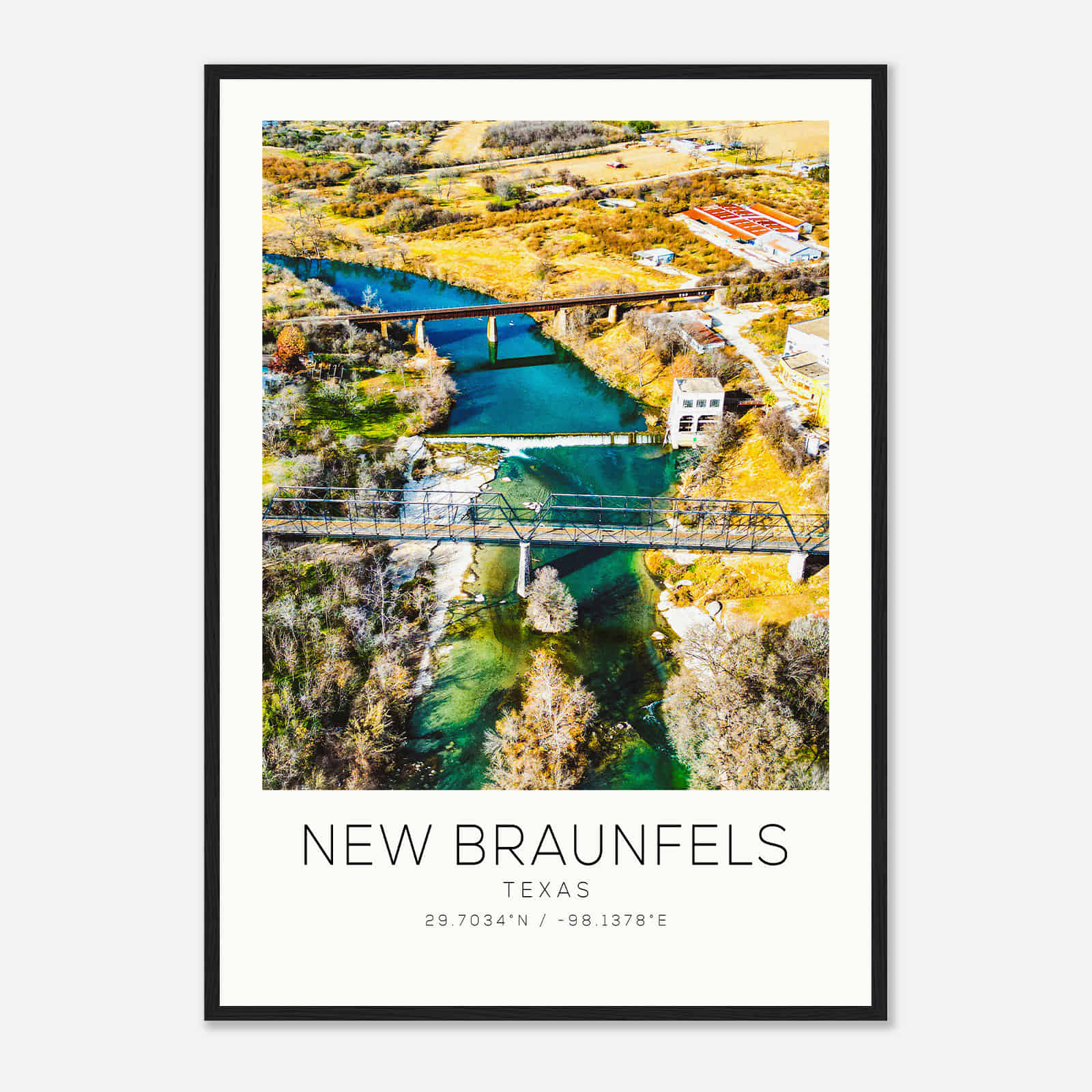 New Braunfels Texas Photo Travel Poster, New Braunfels Travel Print, Minimalist Travel Print DS2 New Braunfels Texas Photo Travel Poster, New Braunfels Travel Print, Minimalist Travel Print DS2
