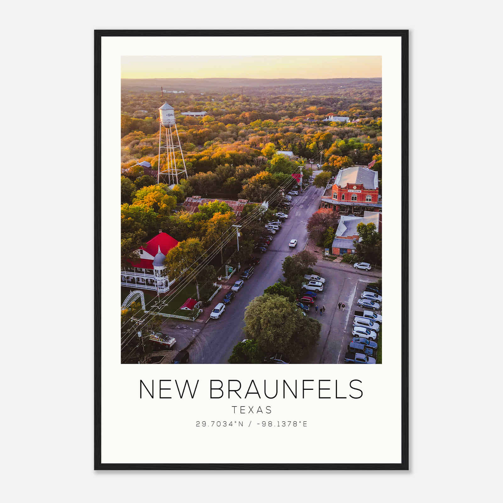 New Braunfels Texas Photo Travel Poster, New Braunfels Travel Print, Minimalist Travel Print New Braunfels Texas Photo Travel Poster, New Braunfels Travel Print, Minimalist Travel Print