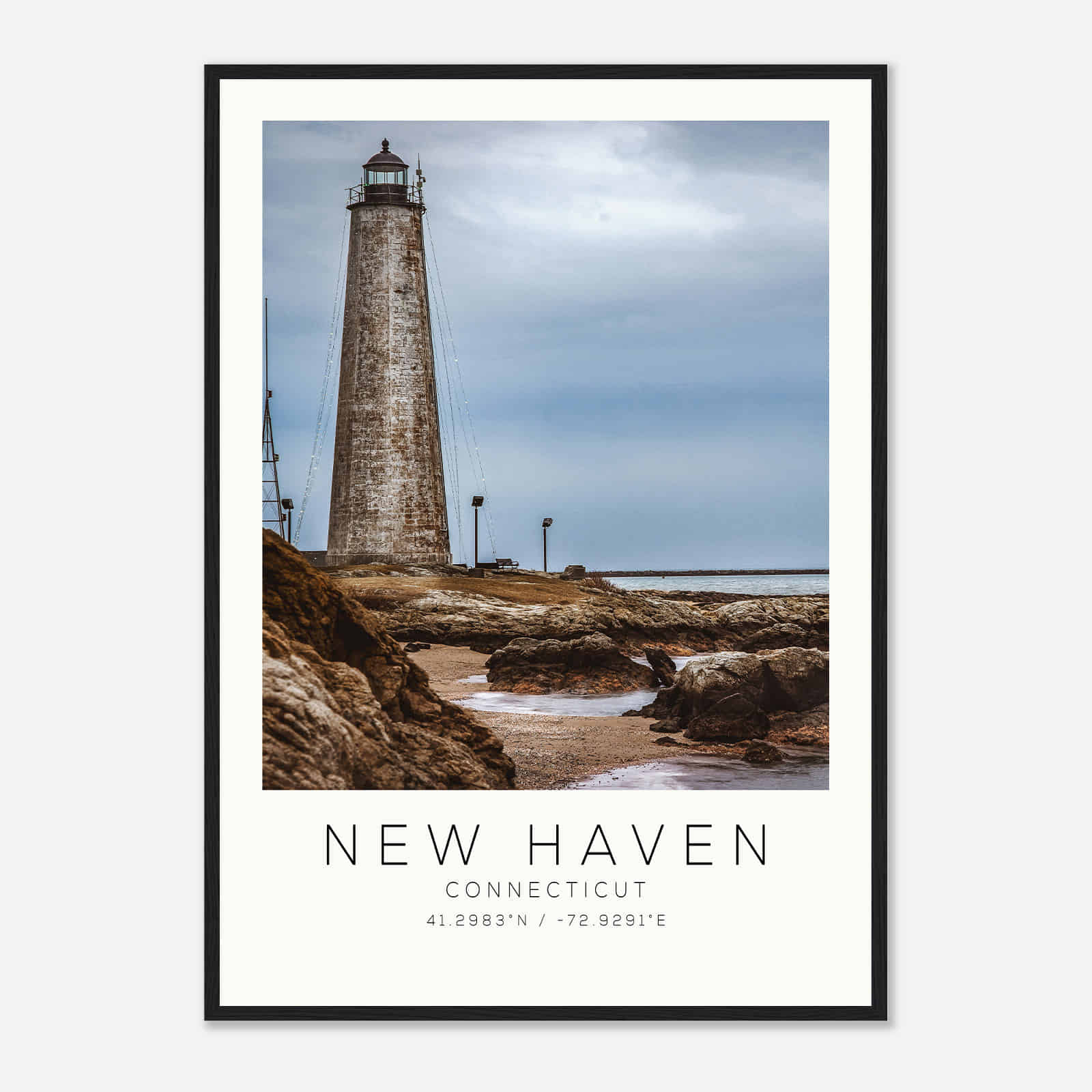 New Haven Connecticut Photo Travel Poster, New Haven Travel Print, Minimalist Travel Print DS1