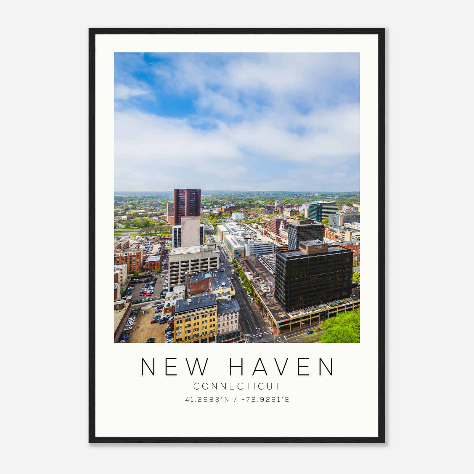 New Haven Connecticut Photo Travel Poster, New Haven Travel Print, Minimalist Travel Print DS2