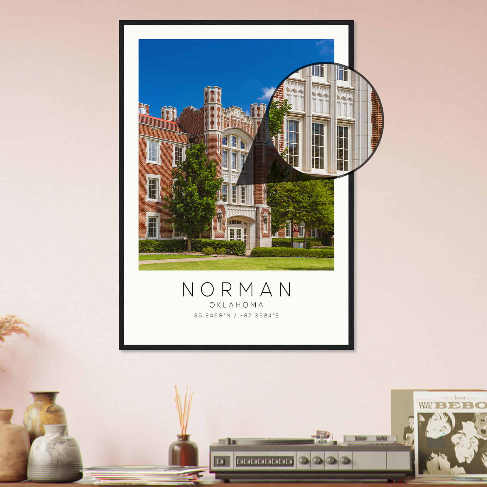 Deerfield Kansas Map Poster, Modern Home Decor Wall Art Print (Copy)