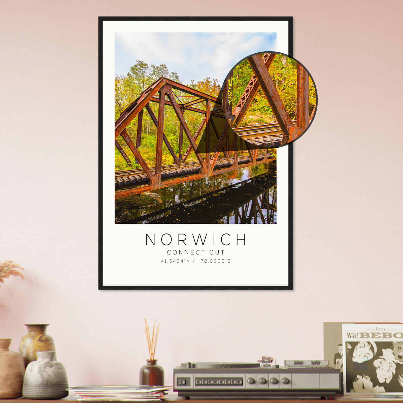 Deerfield Kansas Map Poster, Modern Home Decor Wall Art Print (Copy)