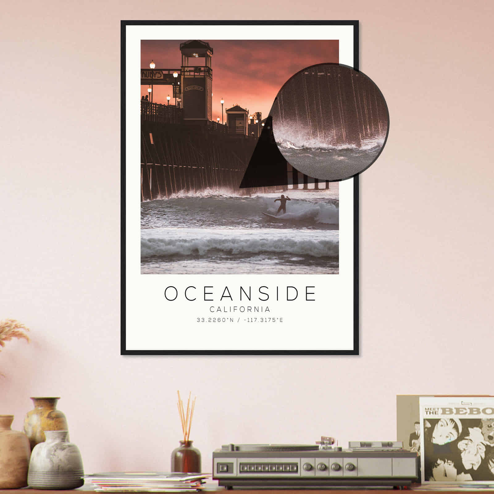 Deerfield Kansas Map Poster, Modern Home Decor Wall Art Print (Copy)