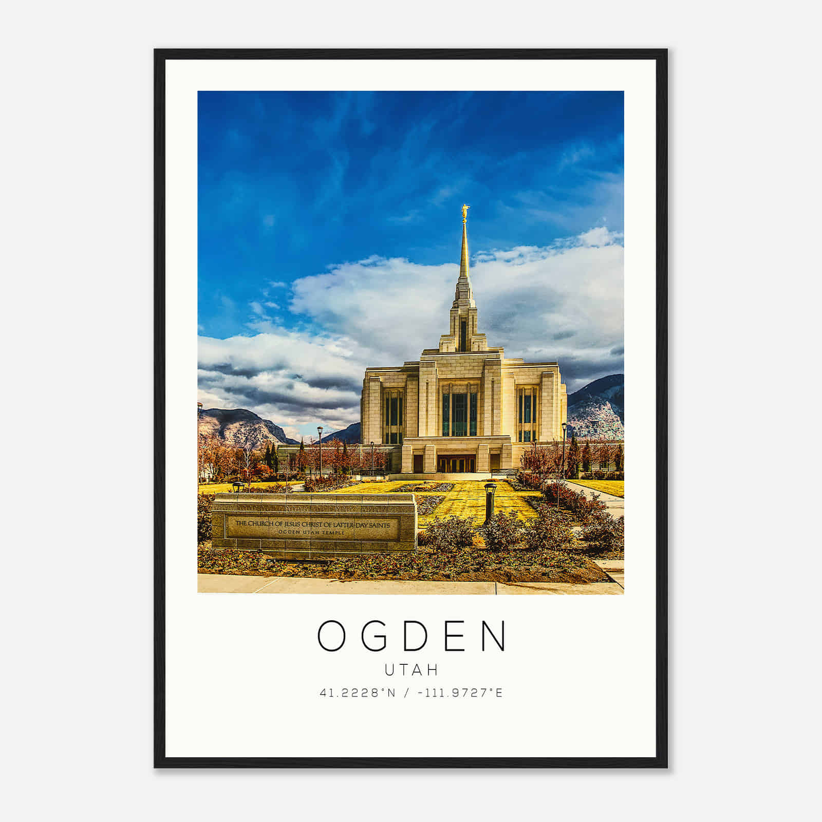 Ogden Utah DS1 Photo Travel Poster, Ogden Utah Travel Print, Minimalist Travel Print