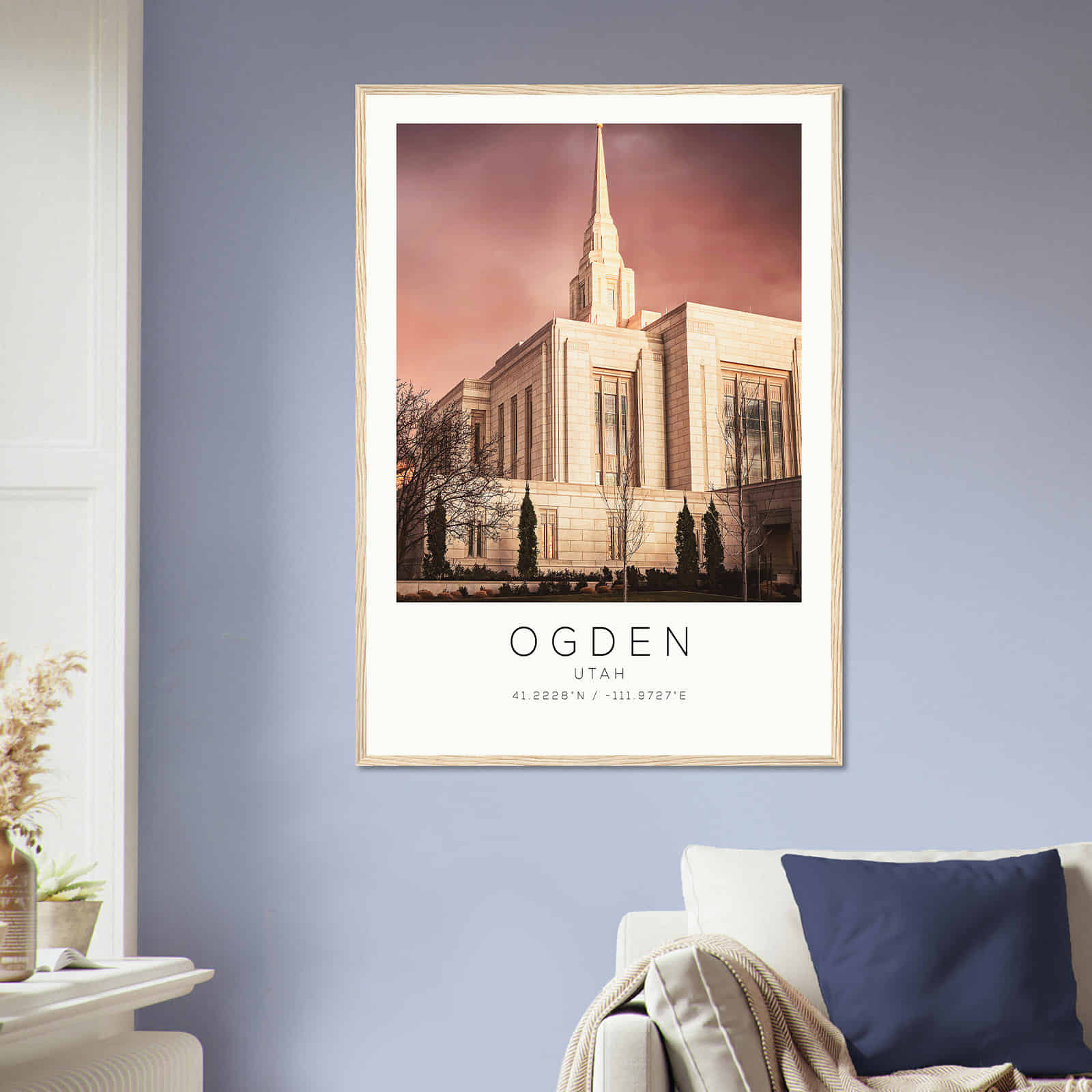 Deerfield Kansas Map Poster, Modern Home Decor Wall Art Print (Copy)