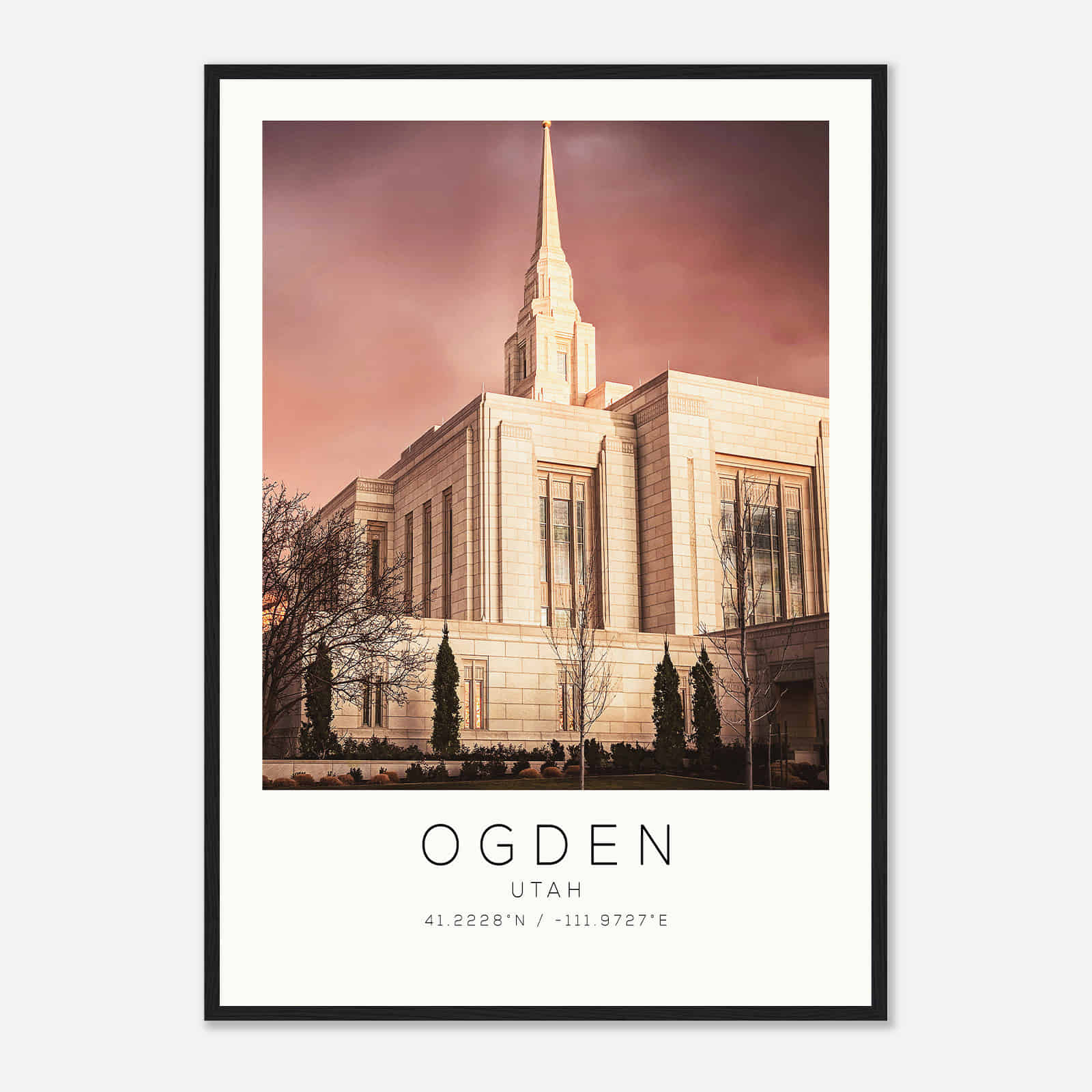 Ogden Utah DS2 Photo Travel Poster, Ogden Utah Travel Print, Minimalist Travel Print
