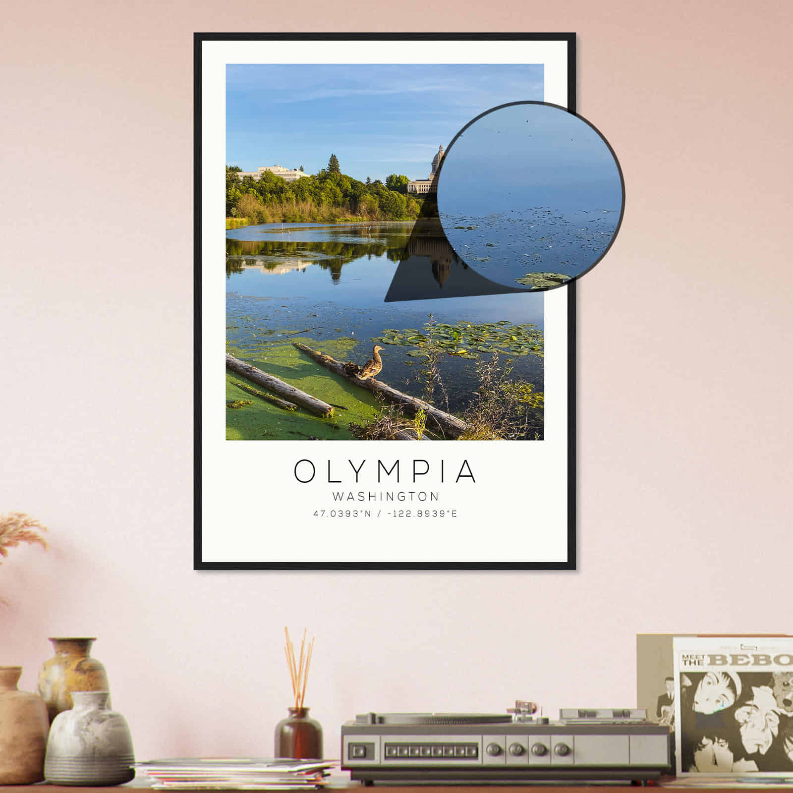 Deerfield Kansas Map Poster, Modern Home Decor Wall Art Print (Copy)