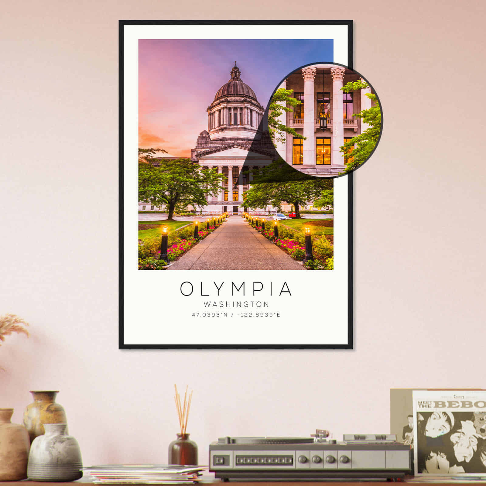 Deerfield Kansas Map Poster, Modern Home Decor Wall Art Print (Copy)